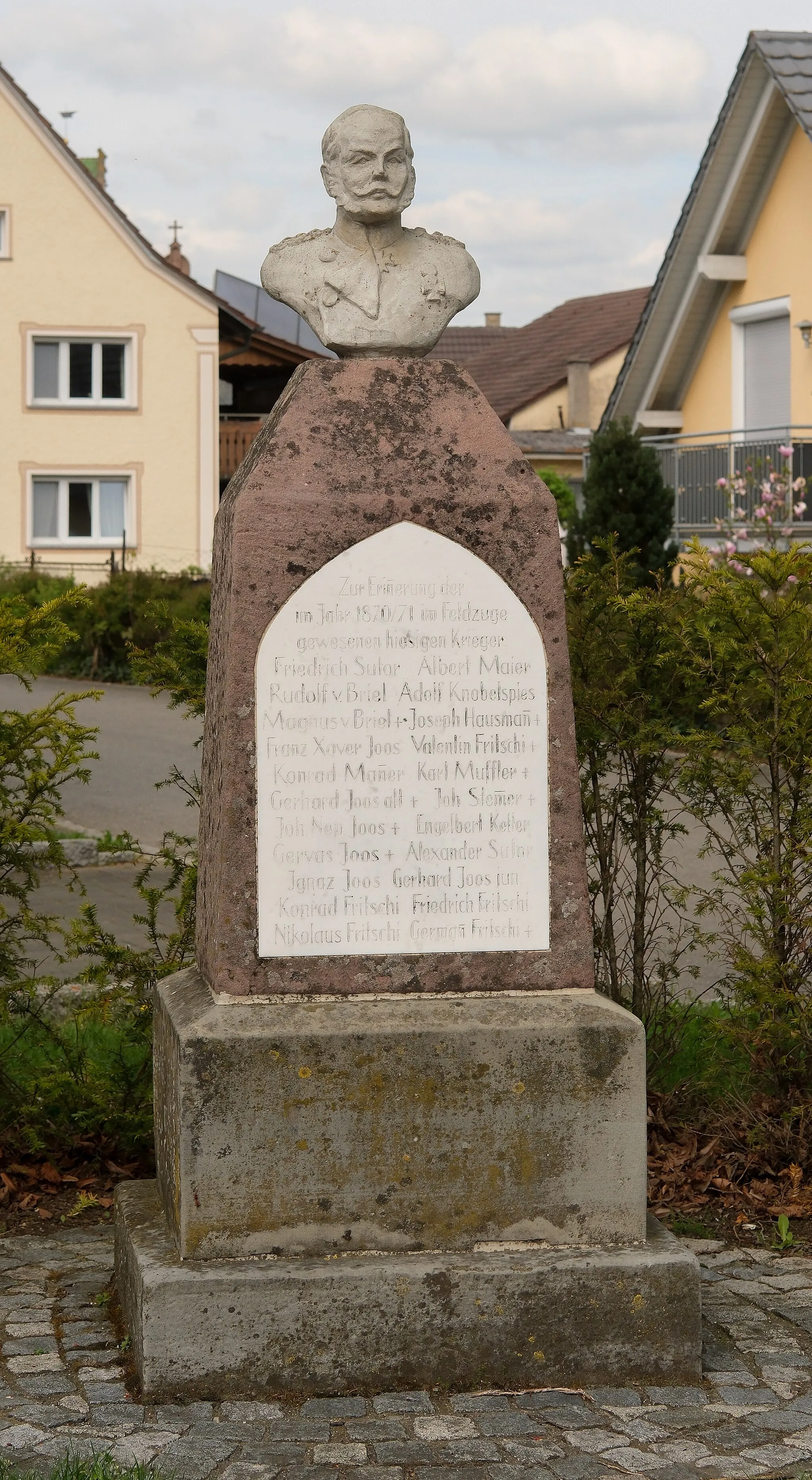 Photo showing: War memorial, Franco–Prussian war, 1870/71, Orsingen, Orsingen–Nenzingen,, district Konstanz, Baden–Württemberg, Germany