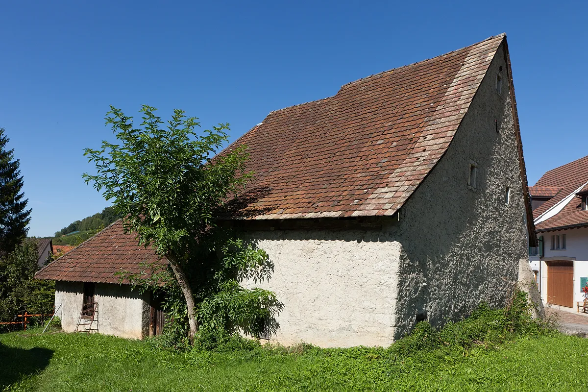 Photo showing: National und kantonal geschütztes Ständerhaus in Buus (BL), heute ein Bauernmuseum