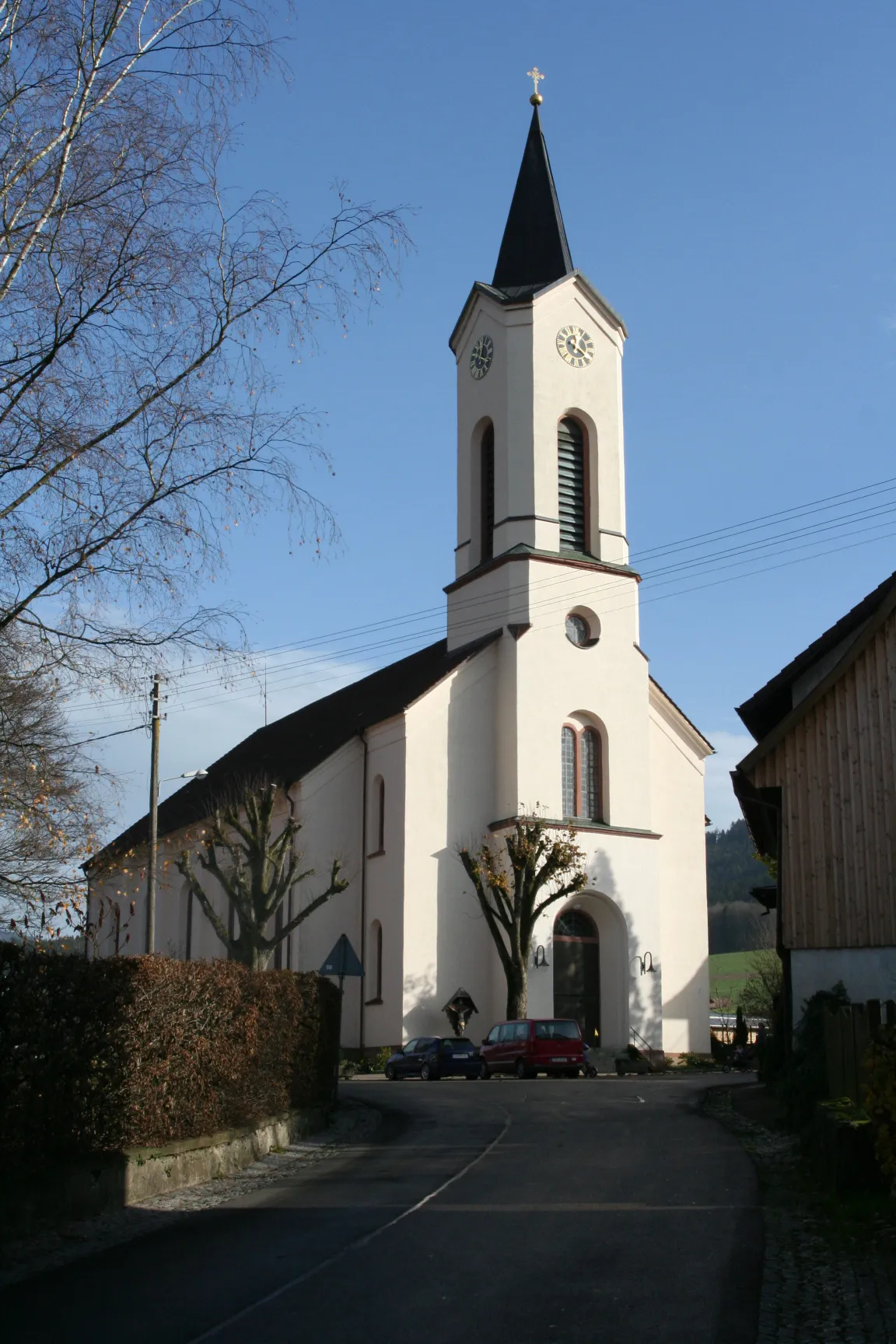 Photo showing: Die Katholische Pfarrkirche St. Stephan in Oberwinden, 1835-42 nach Vorgaben von Hans Voss erbaut