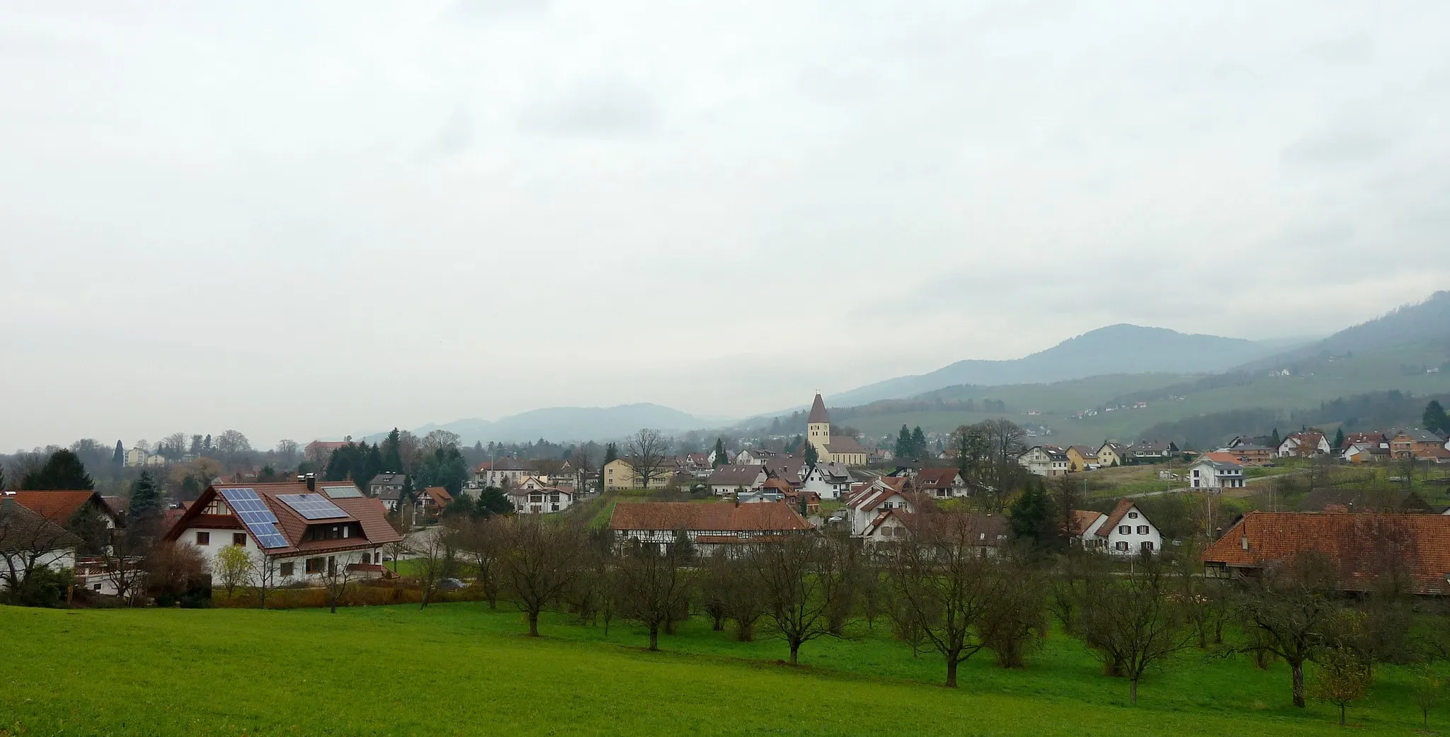 Photo showing: Blick auf Obersasbach, Gemeinde Sasbach, Ortenaukreis, Baden-Württemberg