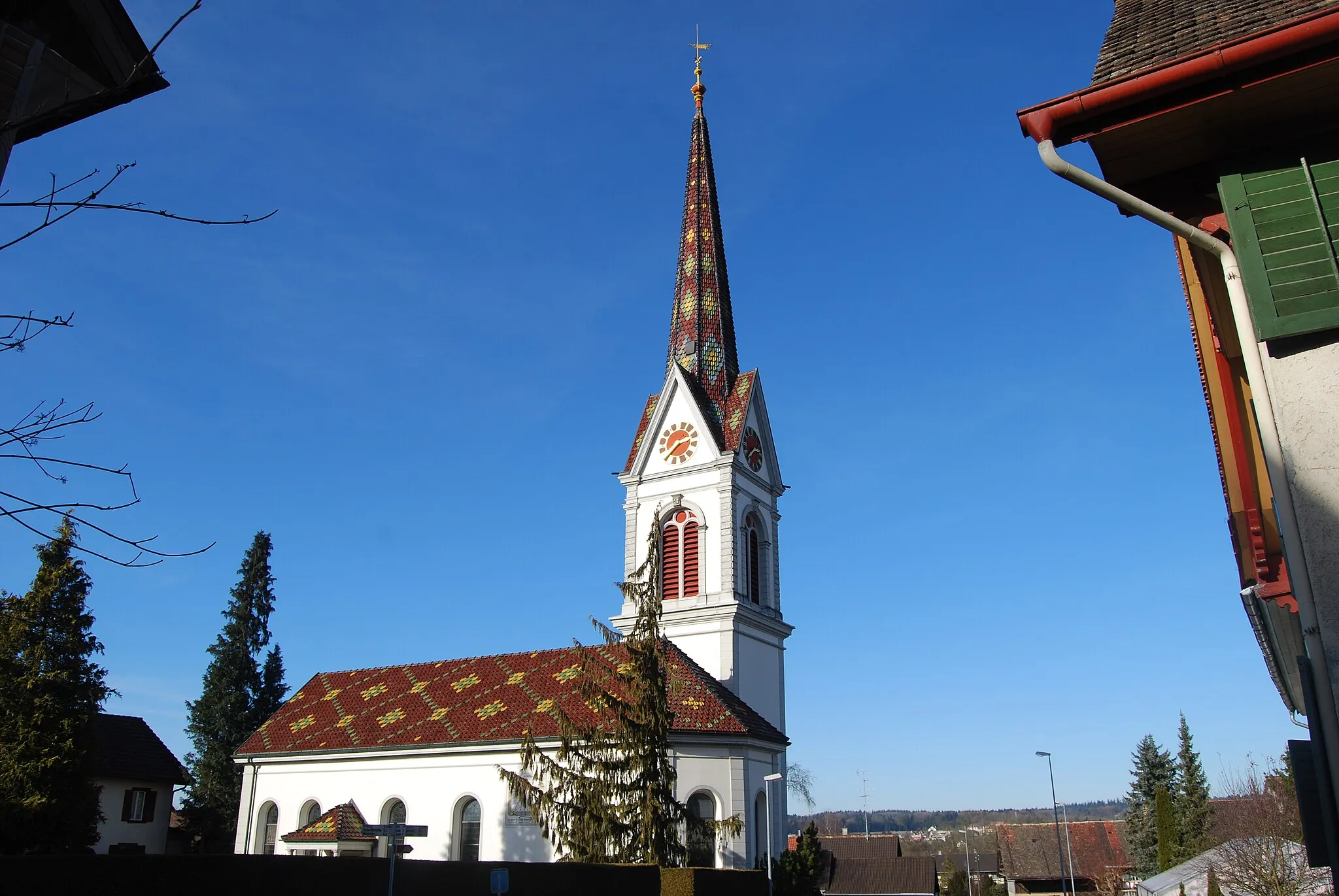 Photo showing: Church of Hugelshofen, municipality of , canton of Thurgovia, Switzerland