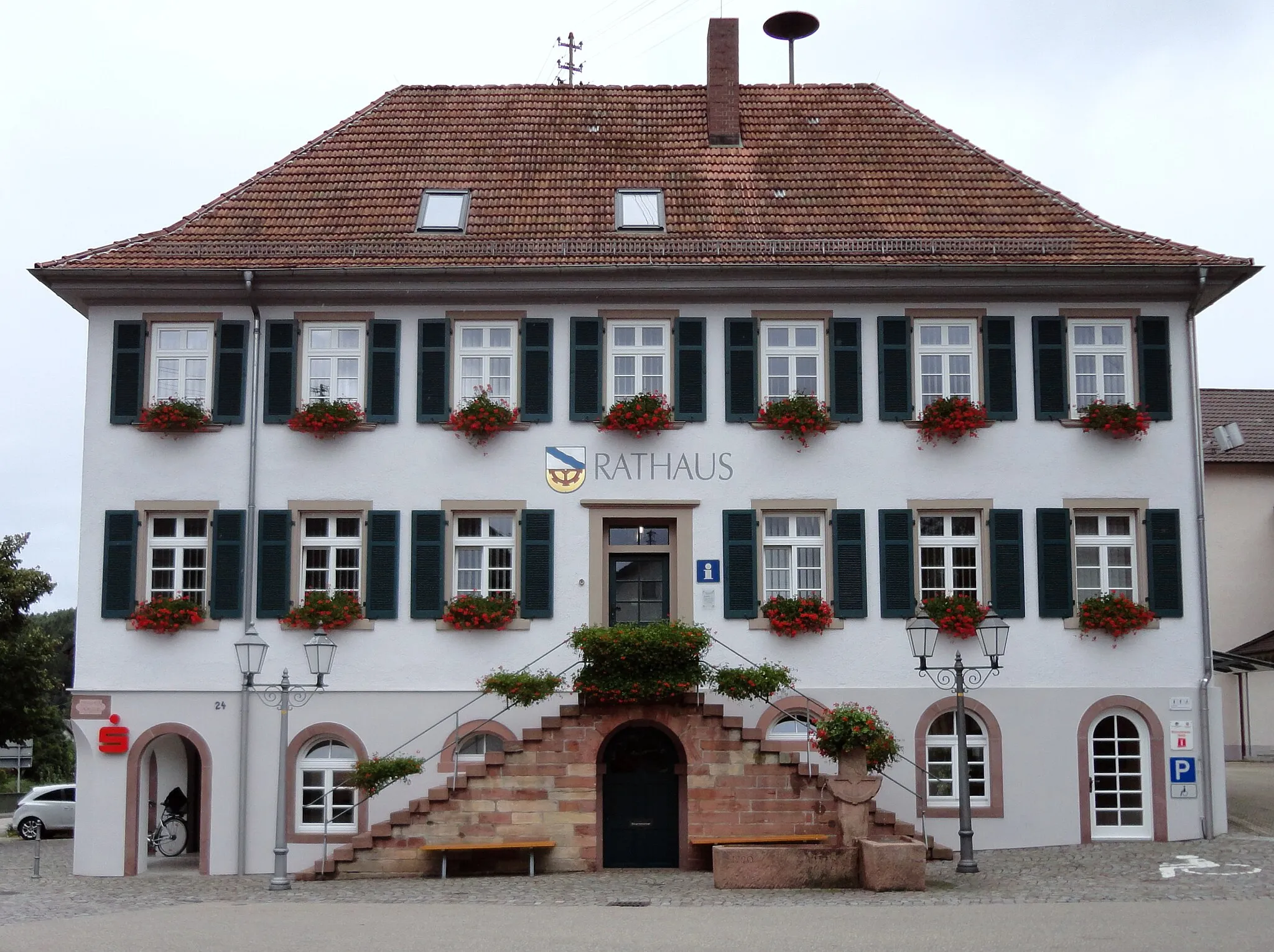 Photo showing: Rathaus in Mühlenbach (Schwarzwald)