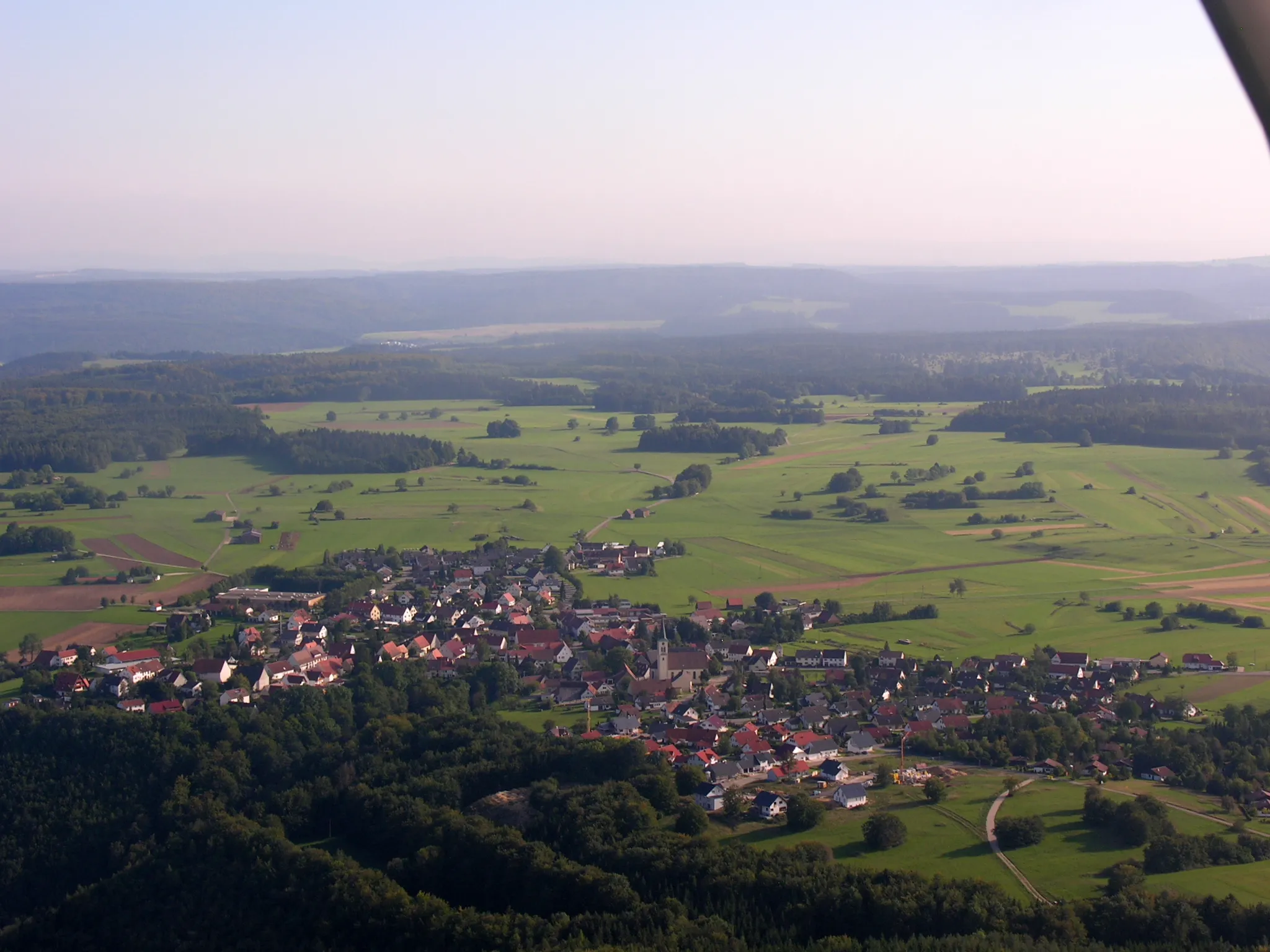 Photo showing: Germany, Baden-Württemberg,

Aerial view of Mahlstetten