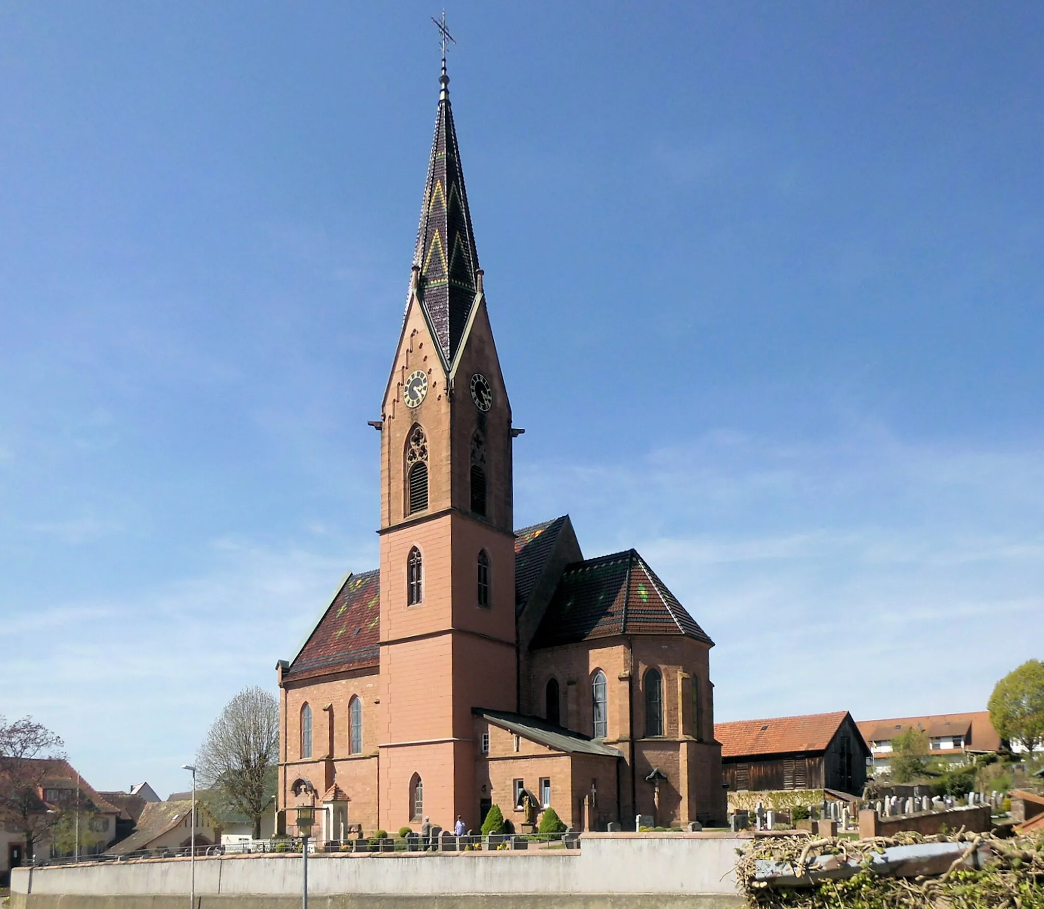 Photo showing: Kirche St. Michael in Oberweier, Gemeinde Friesenheim, Baden