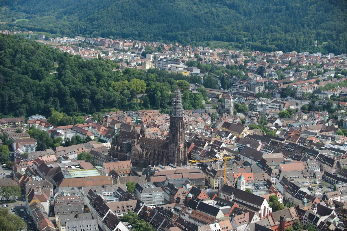 Photo showing: Aerial picture Freiburg, Germany