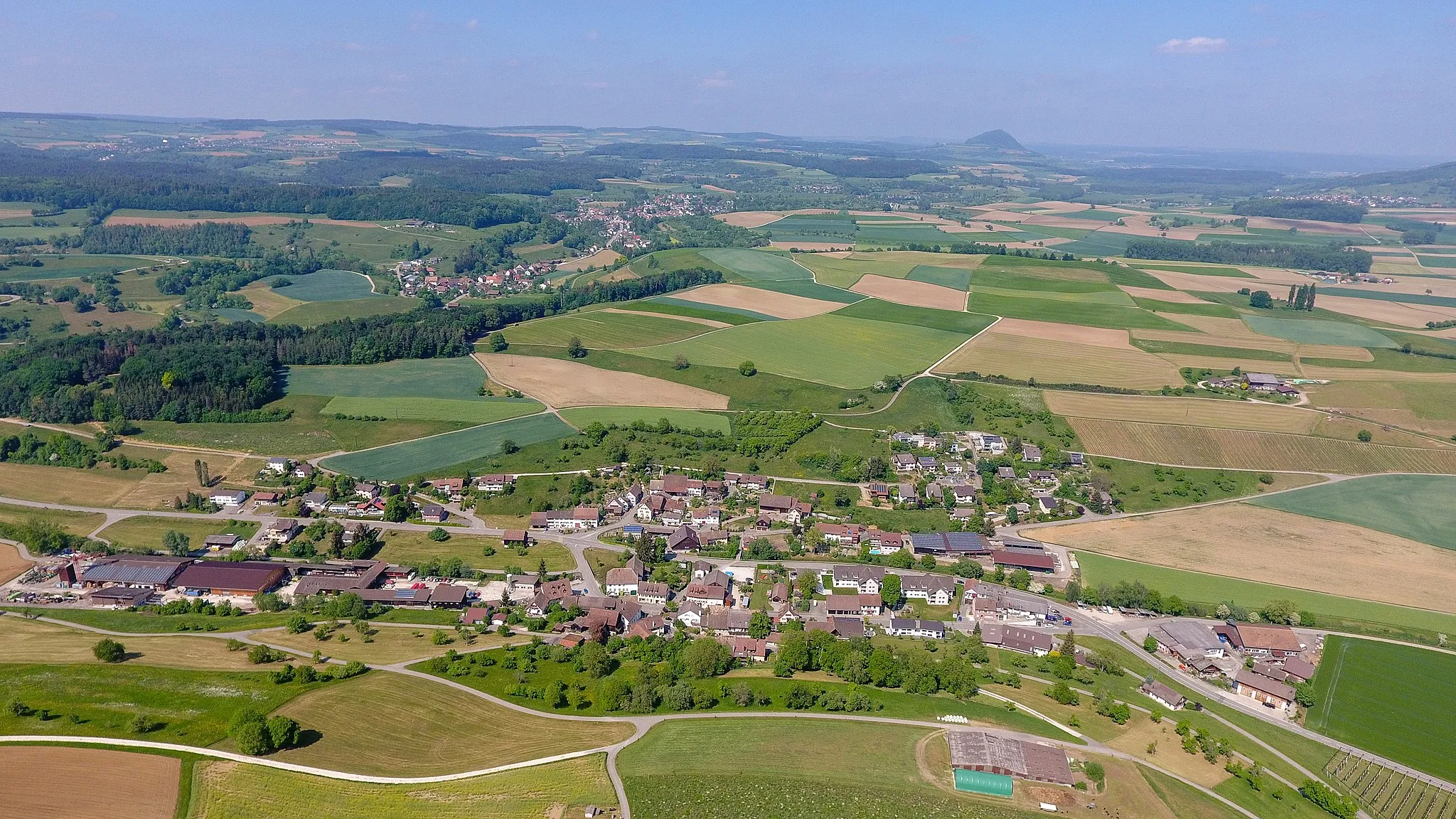 Photo showing: Switzerland, Canton of Schaffhausen, aerial view of Bibern/SH