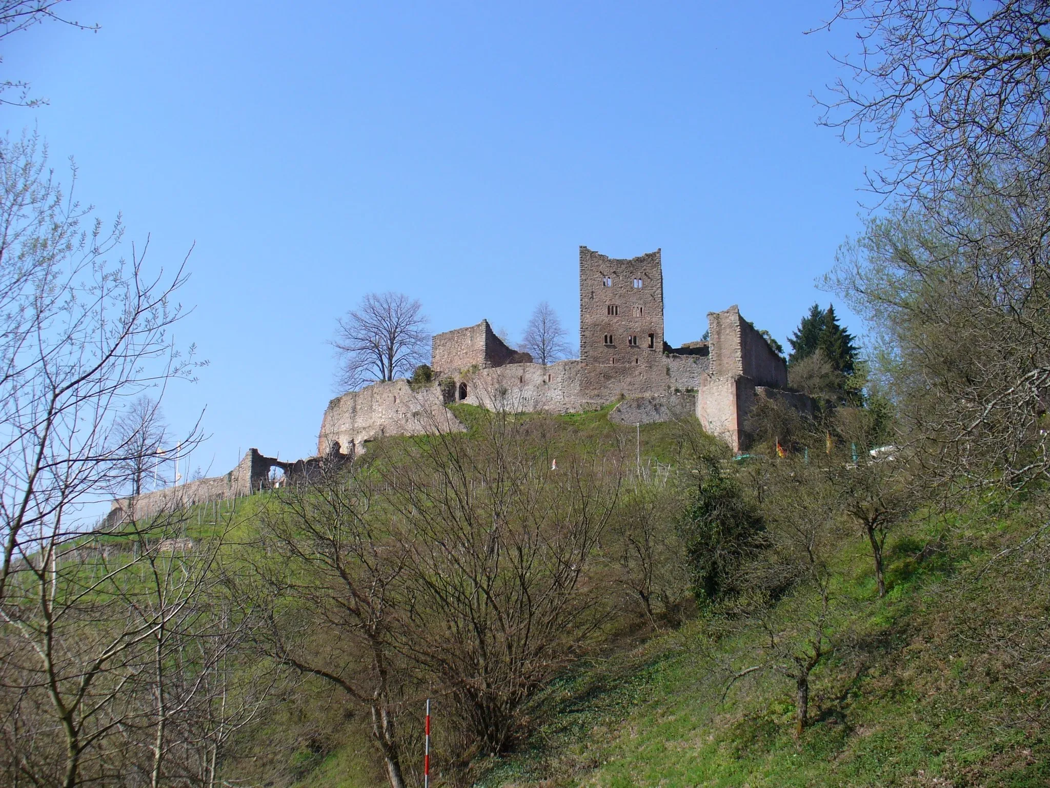 Photo showing: Beschreibung / description: Ruine Schauenburg bei Oberkirch, Deutschland / Ruin Schauenburg near Oberkirch, Germany

Quelle / source: selbst fotografiert am / self made at 03. April 2005
Fotograf / photographer: User:Kerish
Lizenz / licence: