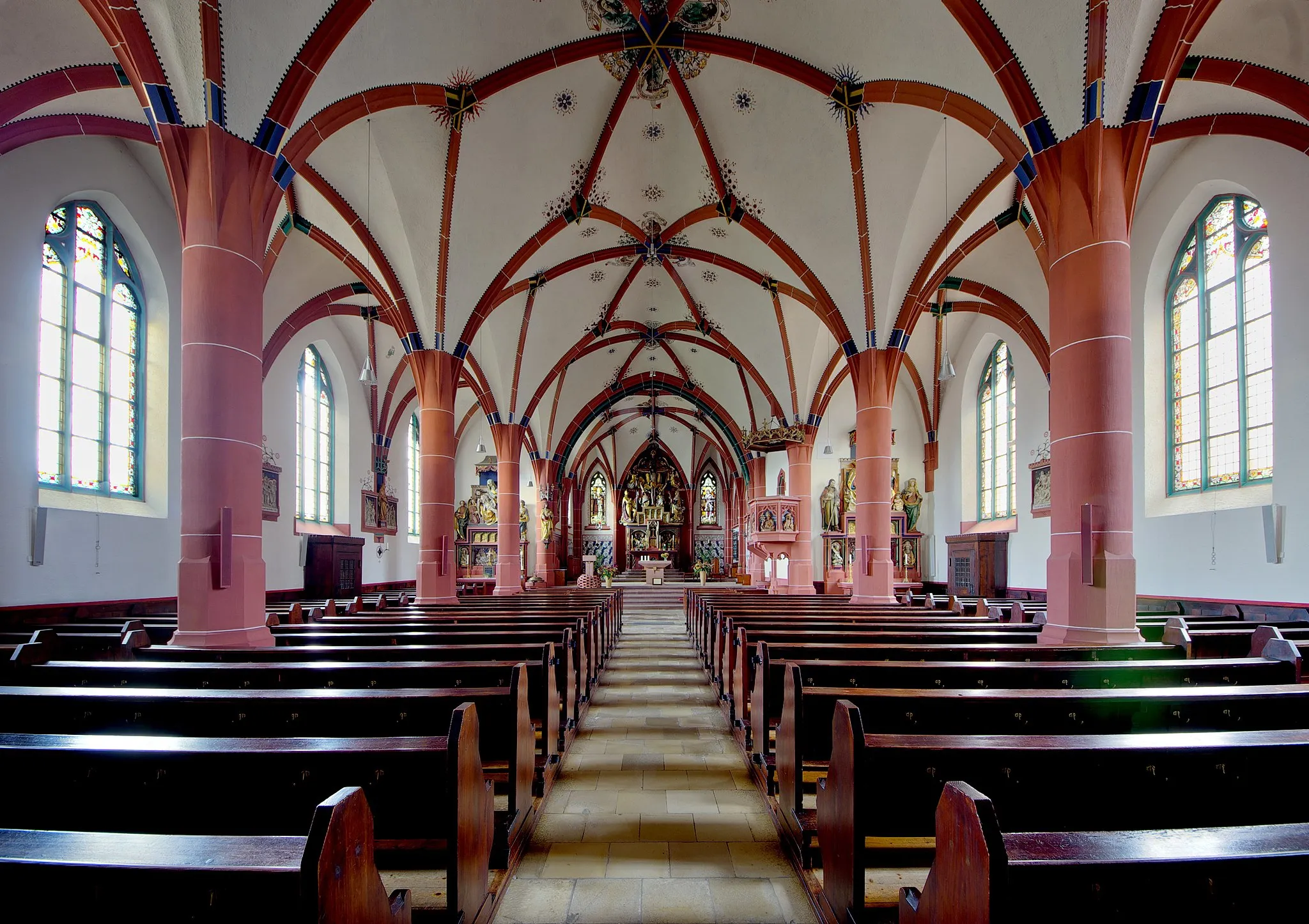 Photo showing: Bilder des Innenraums der St. Georgskirche in Ehrenstetten, einem Teil der Gemeinde von Ehrenkirchen.