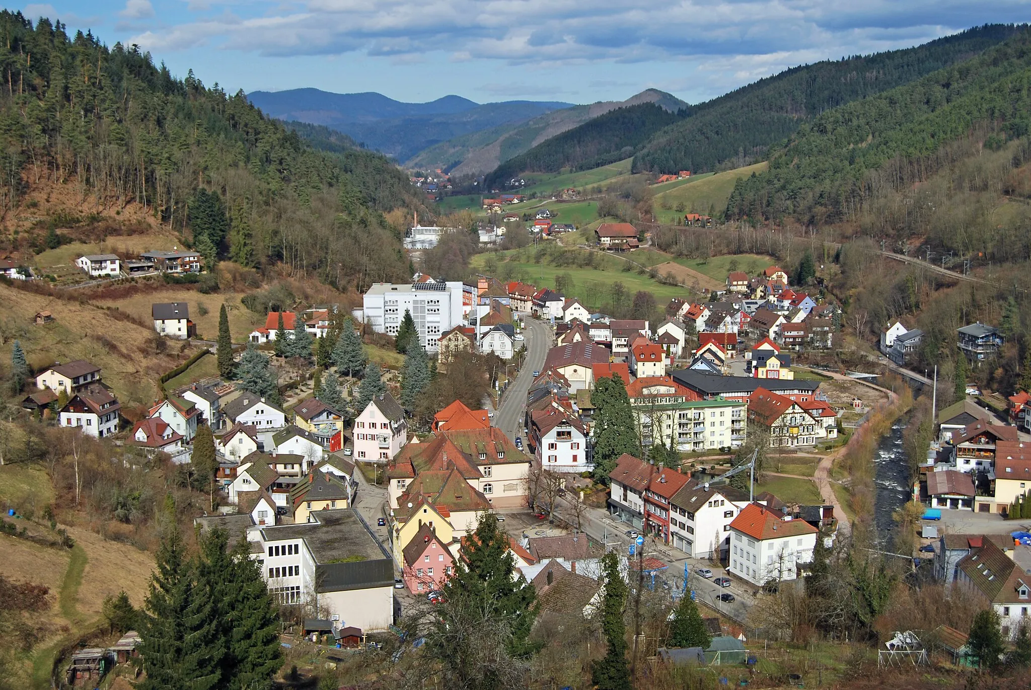 Photo showing: Blick von Hornberg ins untere Gutachtal