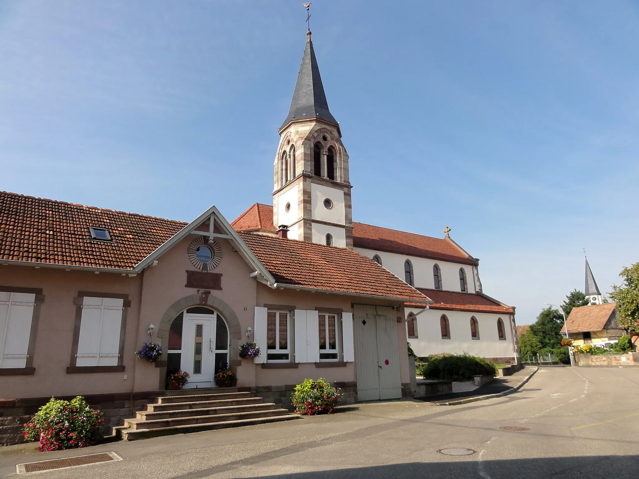 Photo showing: Alsace, Bas-Rhin, Église catholique Saint-Denis de Gerstheim (IA00023278).