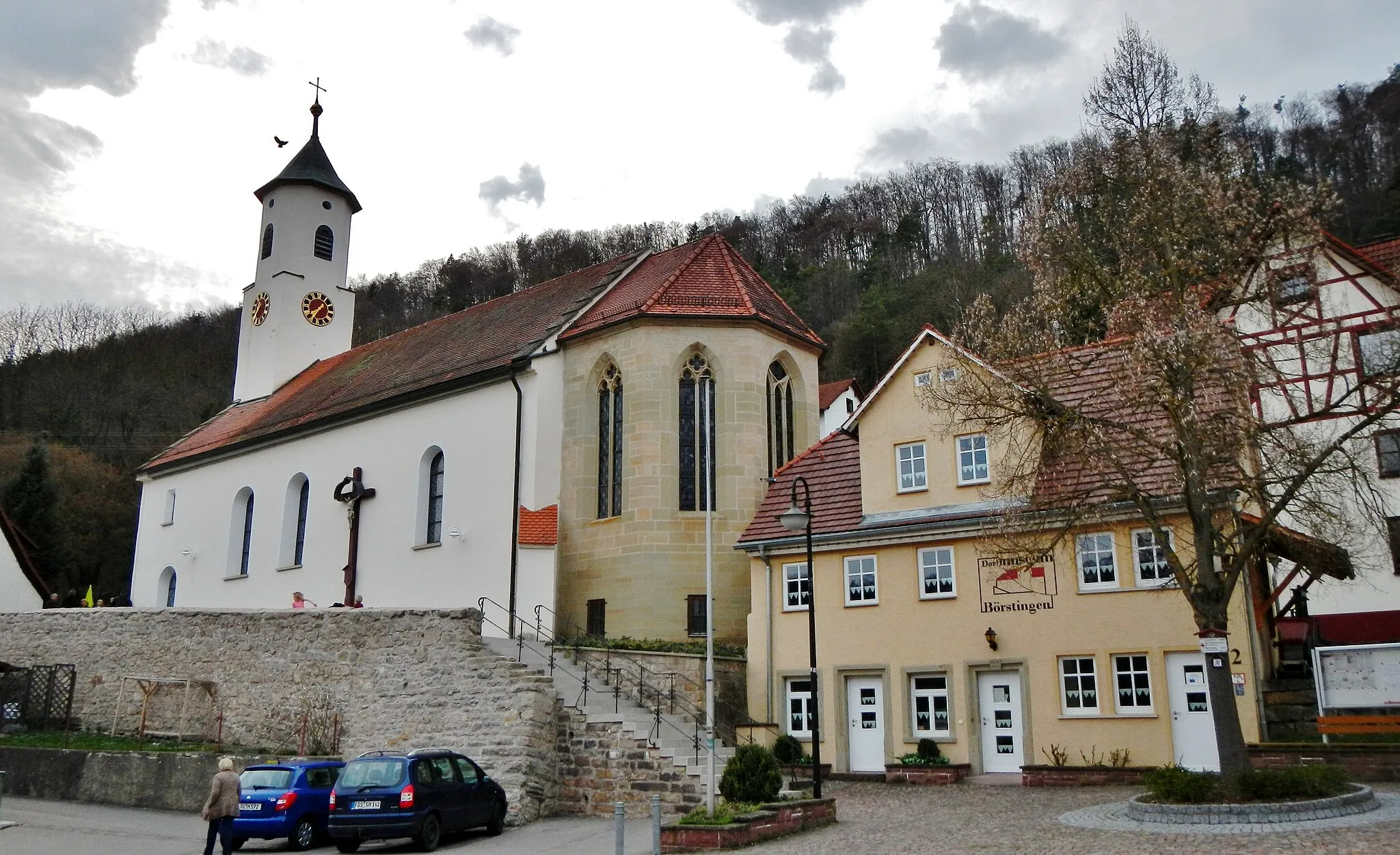 Photo showing: Beim 366 km langen Neckartalradweg: Kirche in Börstingen