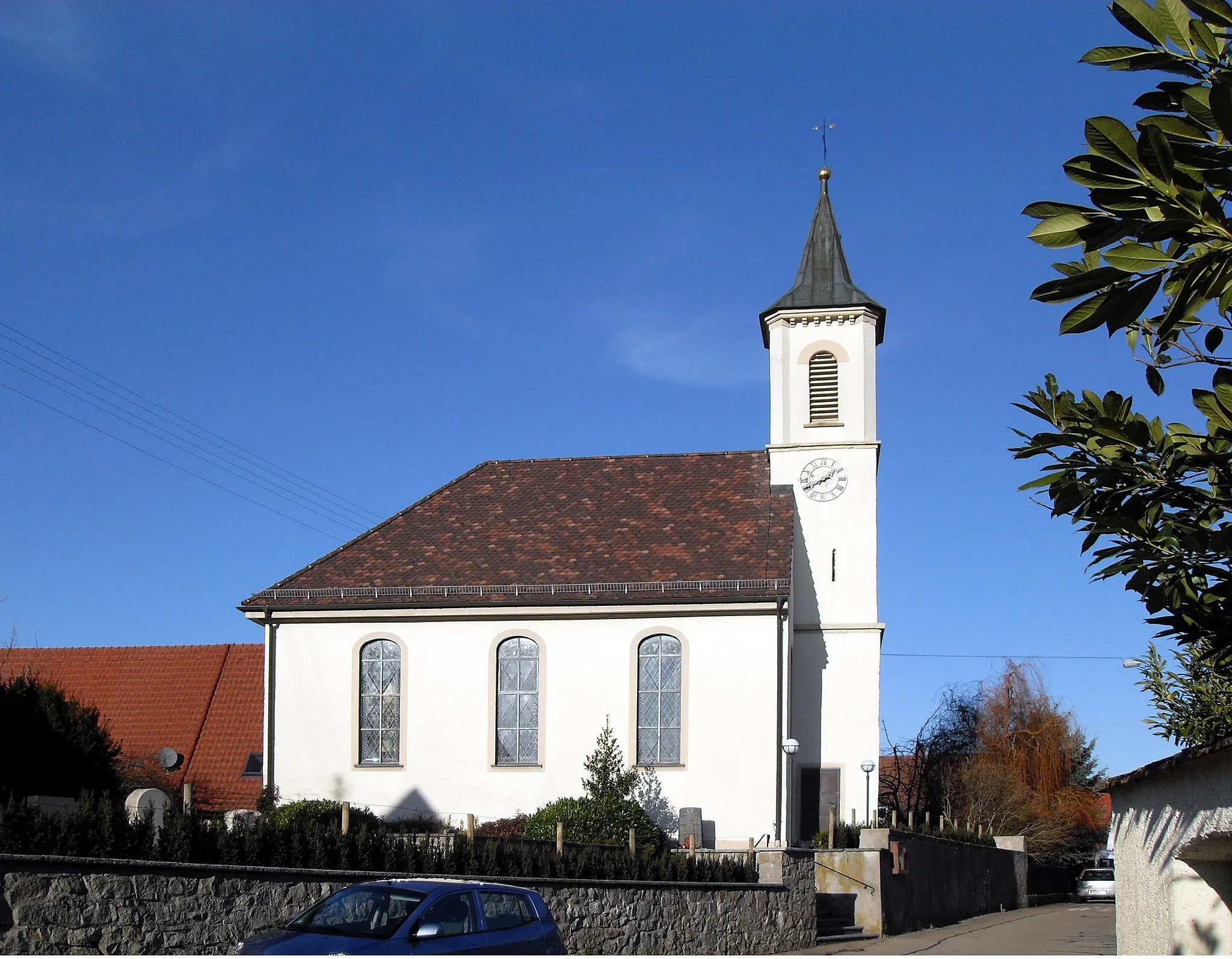 Photo showing: Evangelische Kirche in Gallenweiler