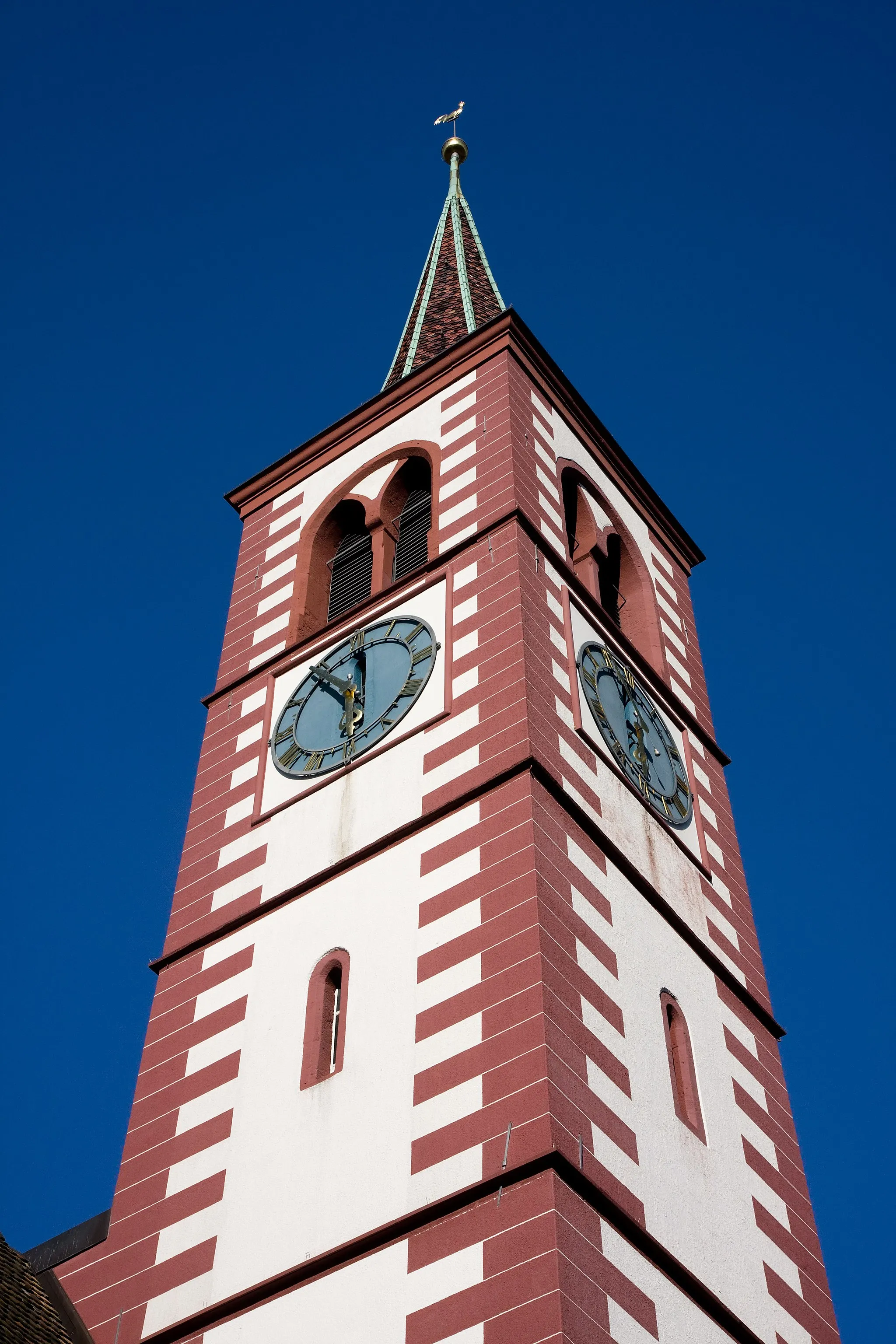 Photo showing: Kirchturm der reformierten Stadtkirche Liestal