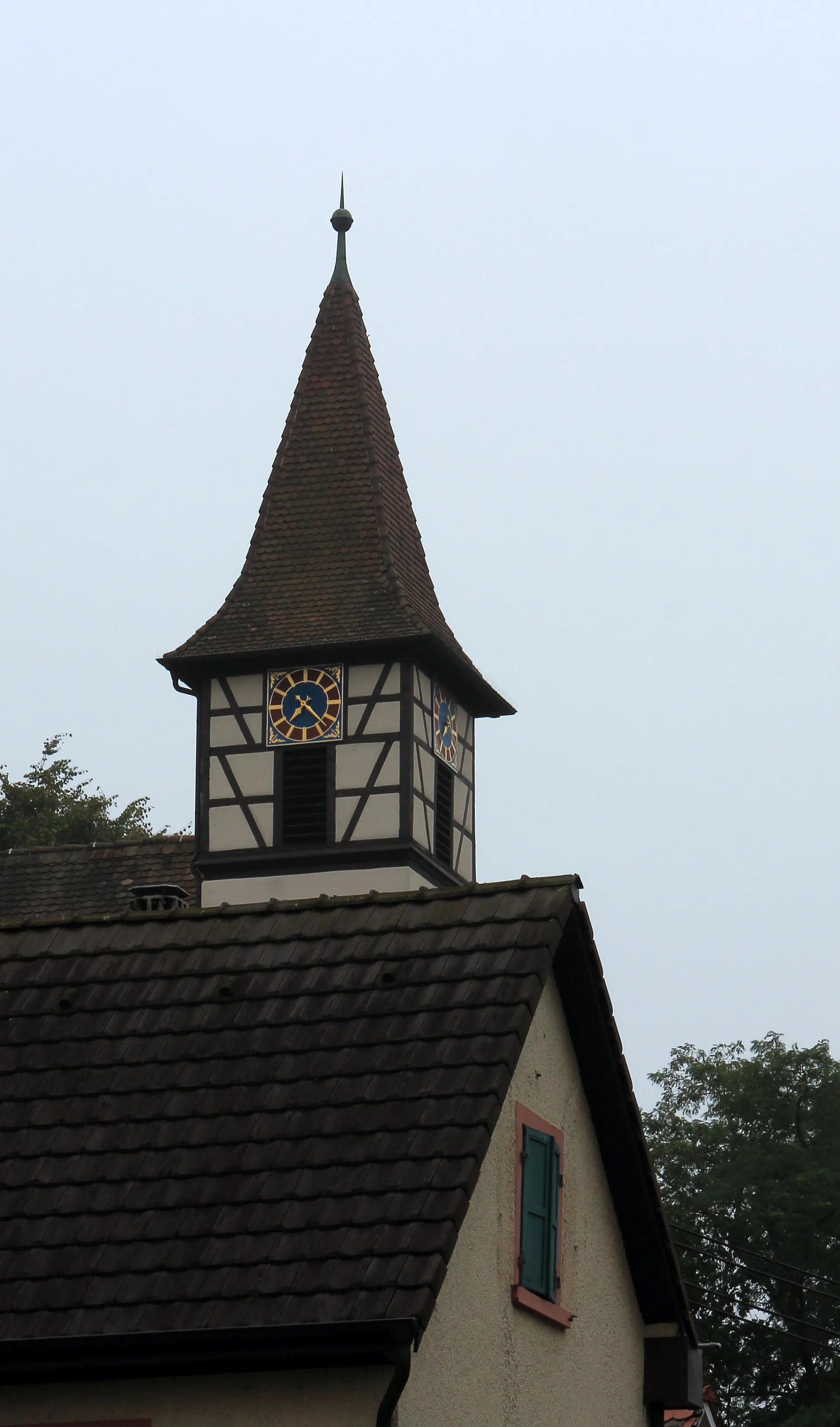Photo showing: Church tower Kleinkems. Southern Germany.