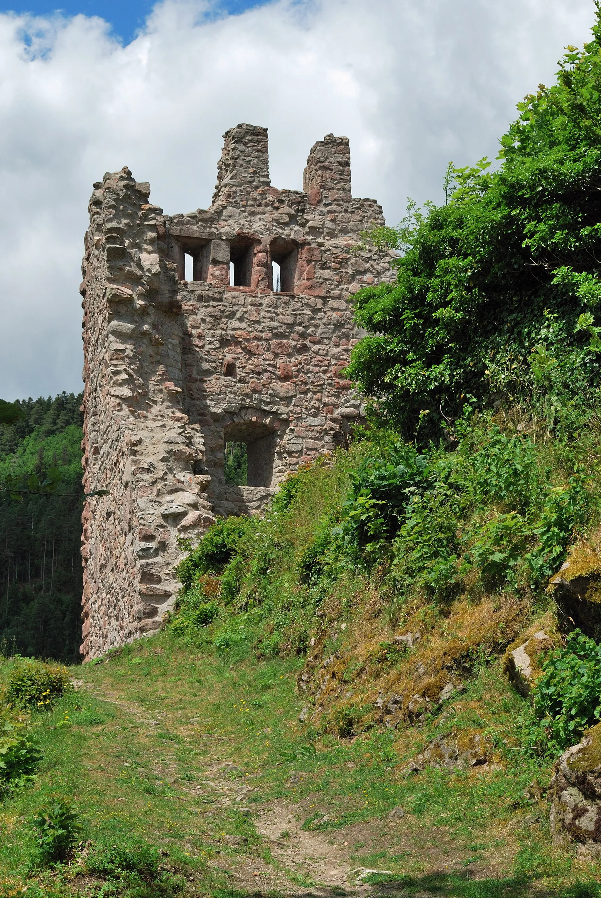 Photo showing: On the castle ruine Schenkenburg in Schenkenzell in the federal state Baden-Württemberg in Southern Germany.