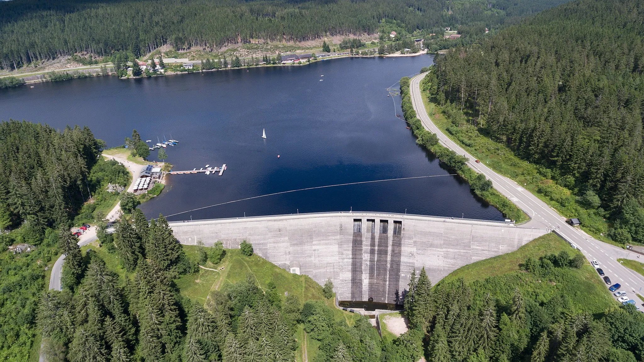 Photo showing: Aerial Schluchsee dam