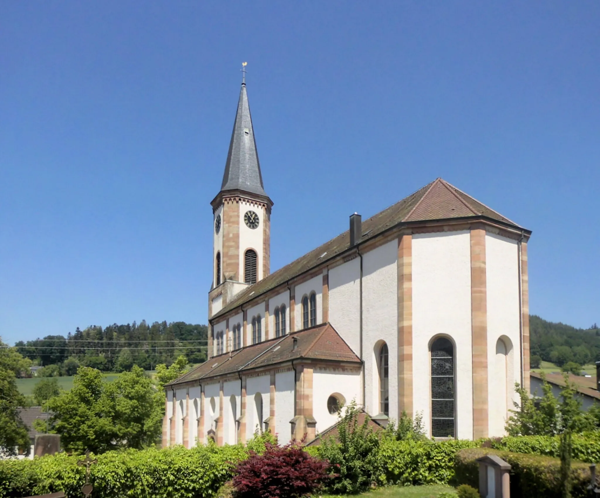 Photo showing: Südostseite der Kirche St. Stephanus in Reichenbach, Stadt Lahr/Schwarzwald, Deutschland