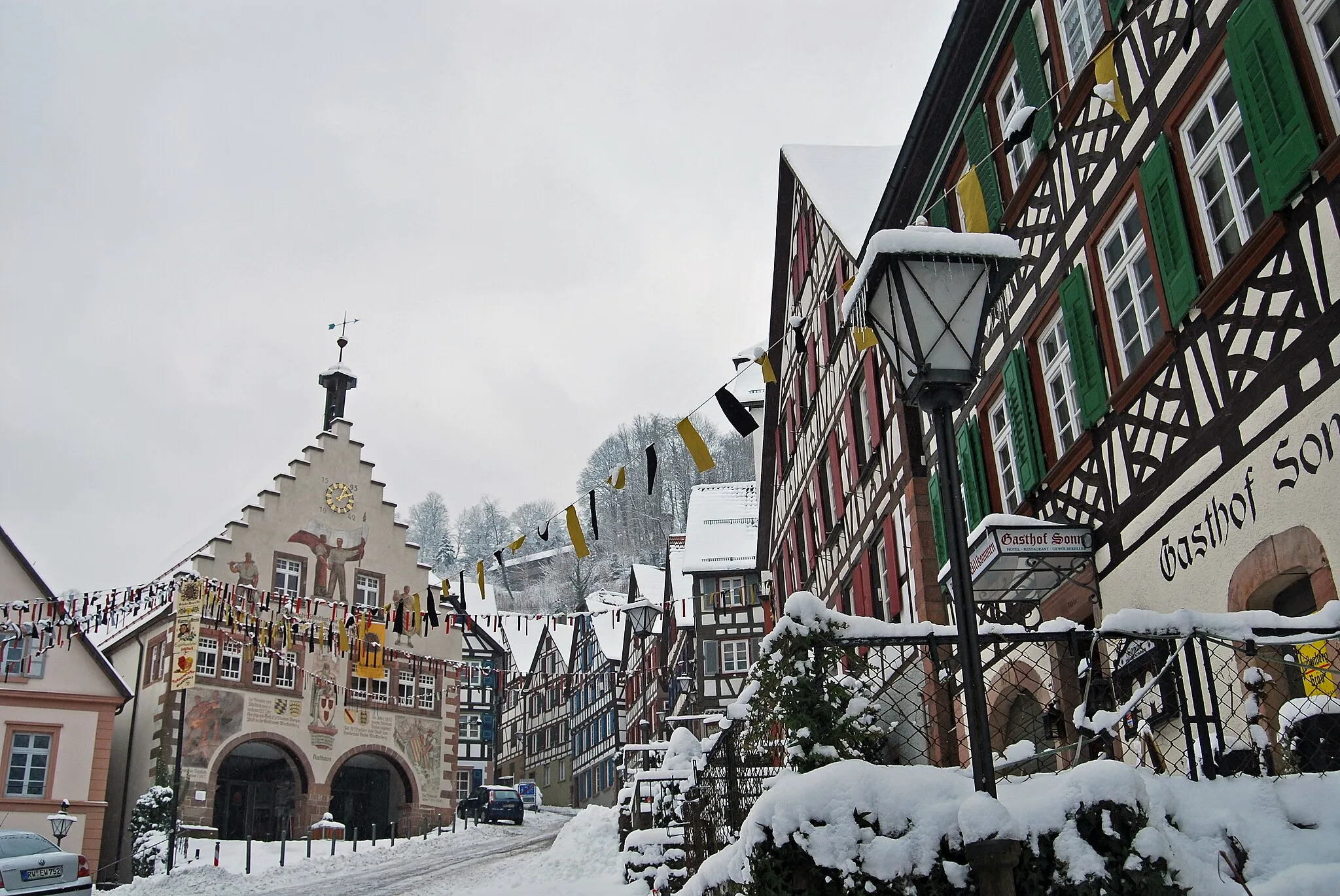 Photo showing: Altstadt von Schiltach im Winter