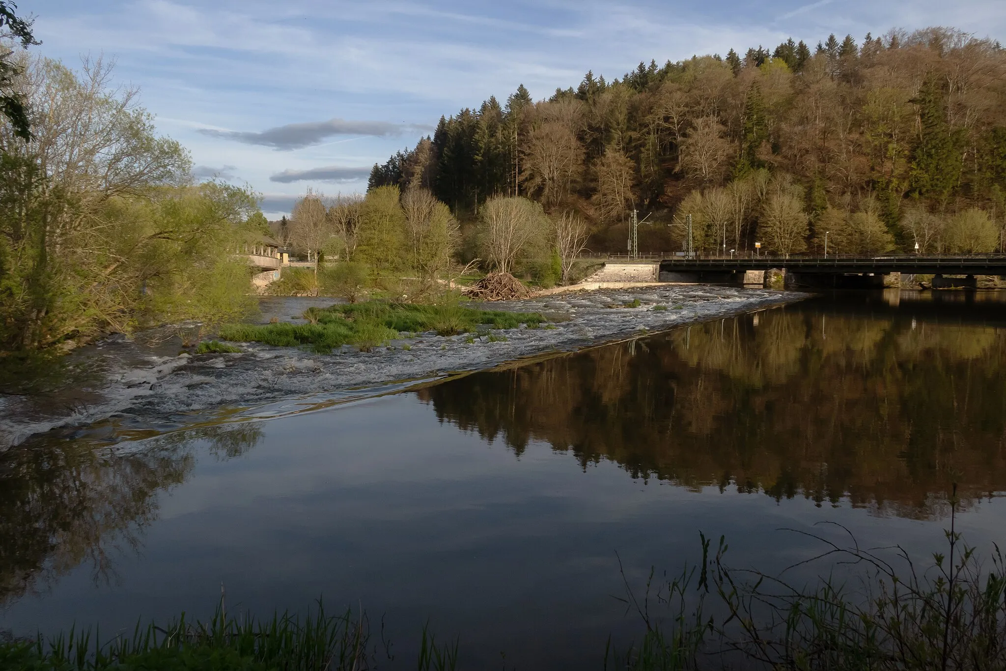 Photo showing: Immendingen, the  Danube from Kreuz am Wasserfall