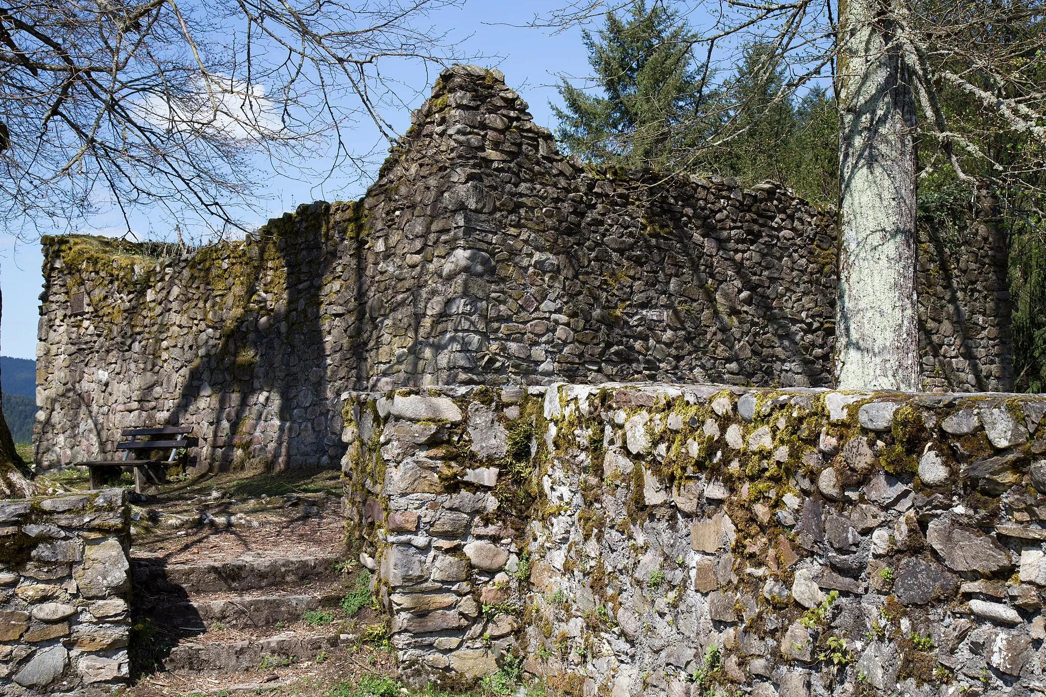 Photo showing: Reste des Bergfrieds der Burg Wolfach