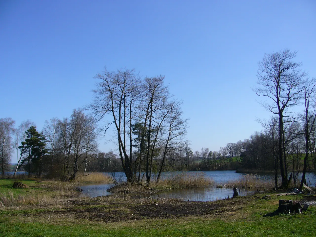 Photo showing: The lake of Huettwilen, Canton Thurgau, Switzerland. Picture from Peter Berger. April 6, 2007.