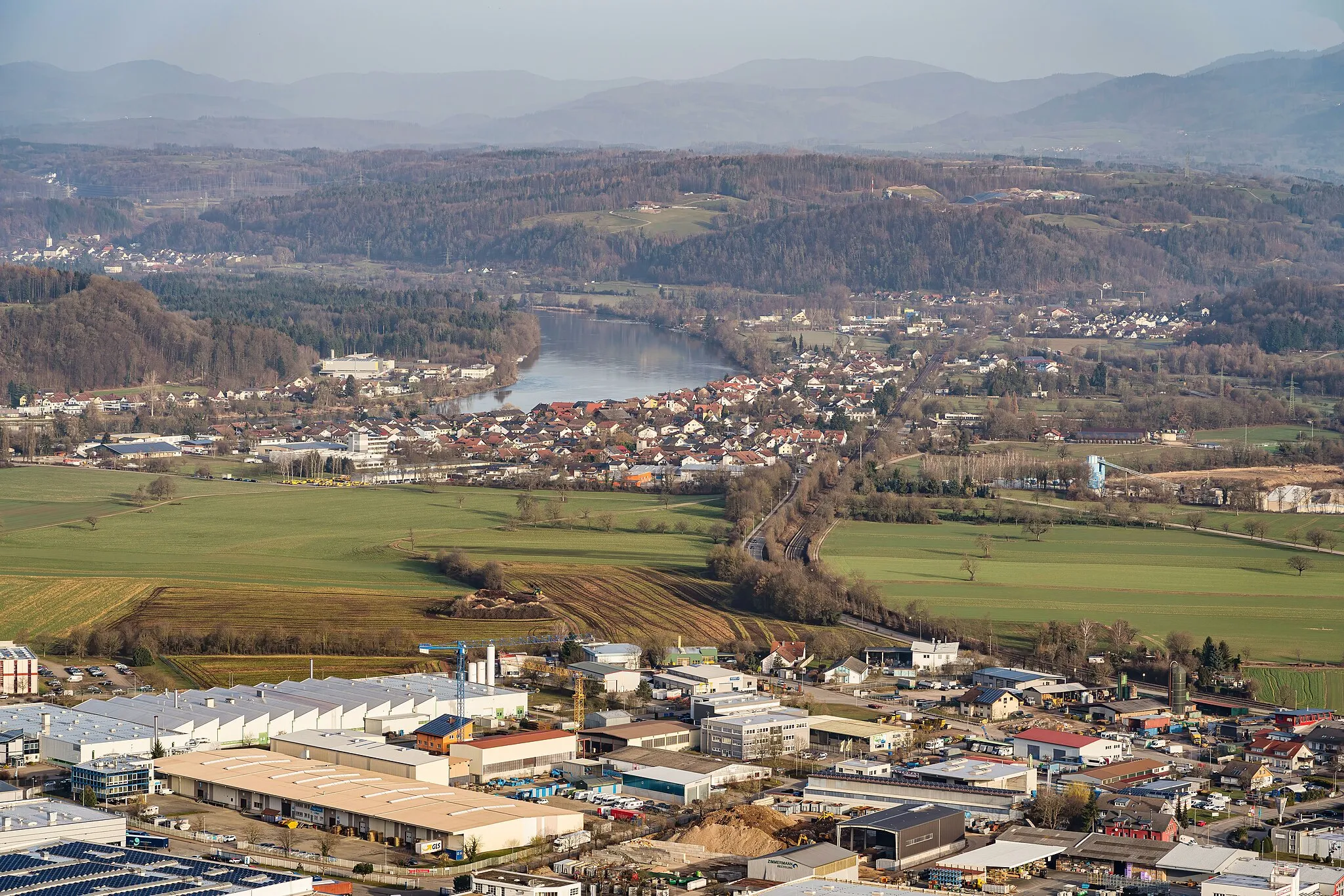 Photo showing: Blick von der Mumpferflue auf Wallbach