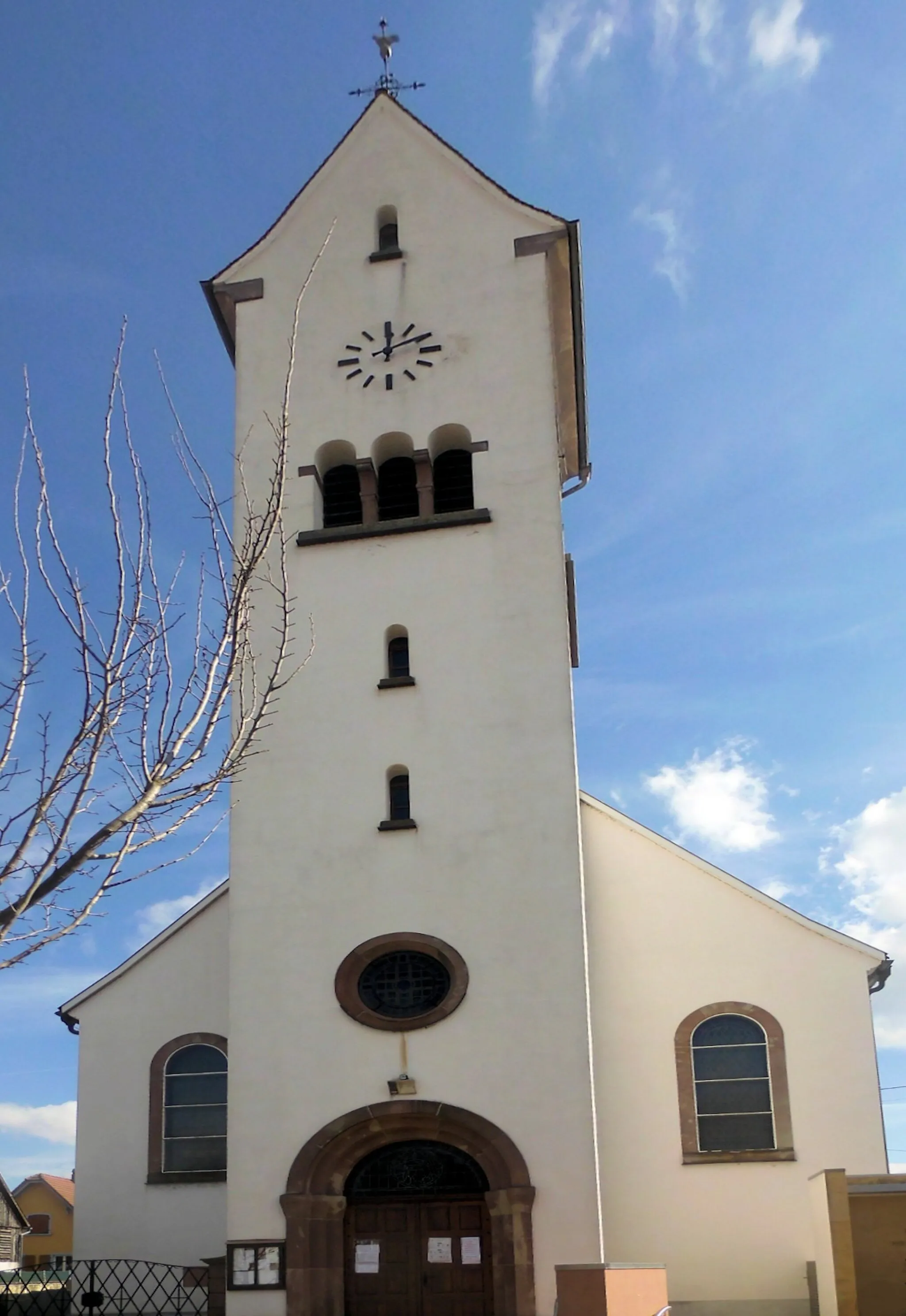 Photo showing: La tour d'église Saint-Boniface de Diebolsheim