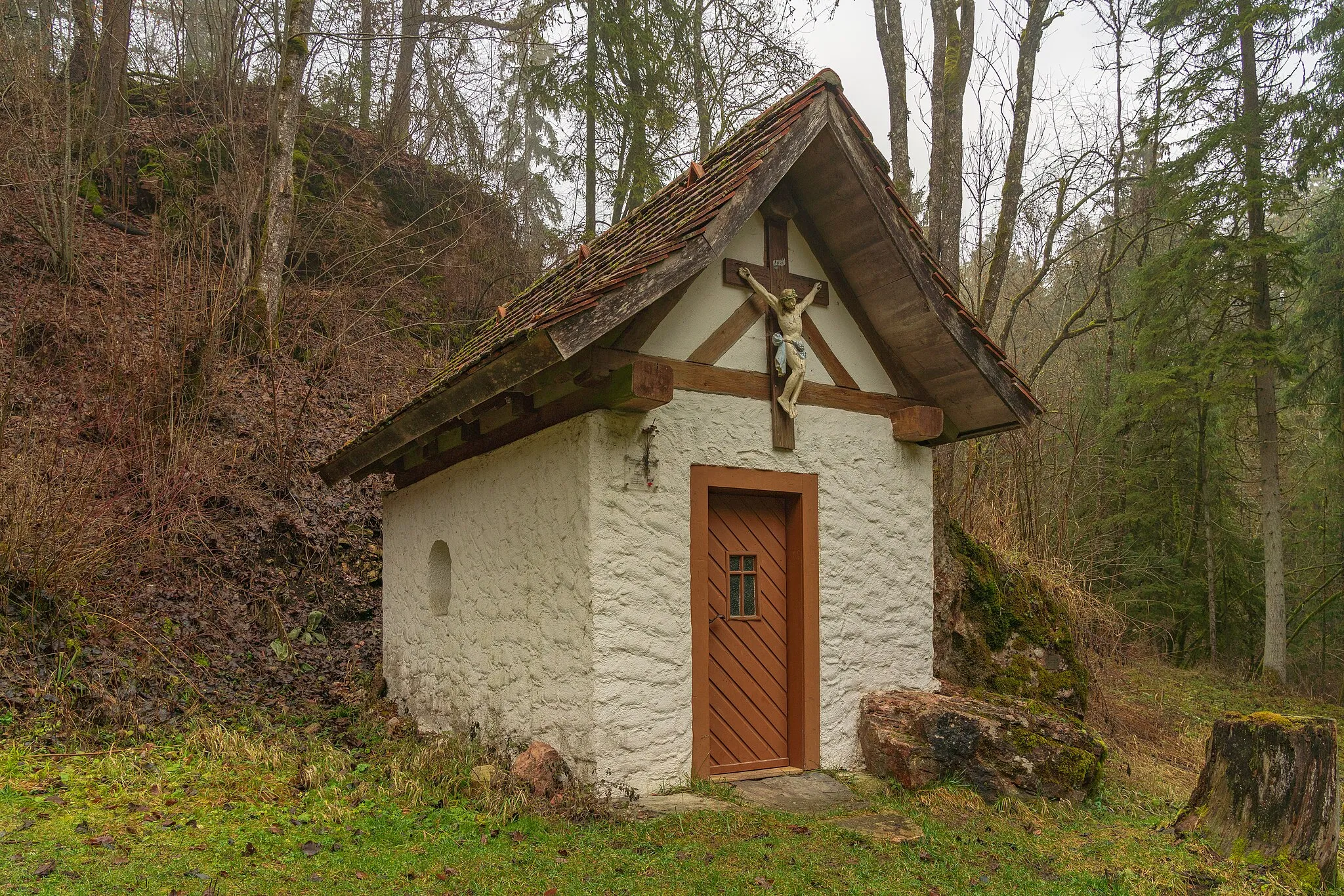 Photo showing: Lochmühlekapelle in der Gauchachschlucht. Erbaut 1804.