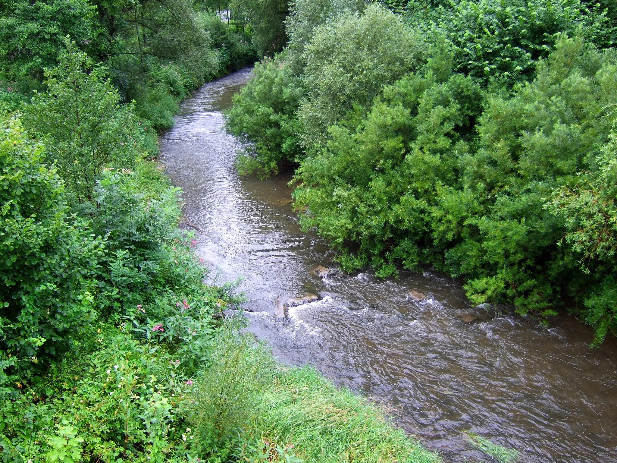 Photo showing: Die Eschach vor Bühlingen