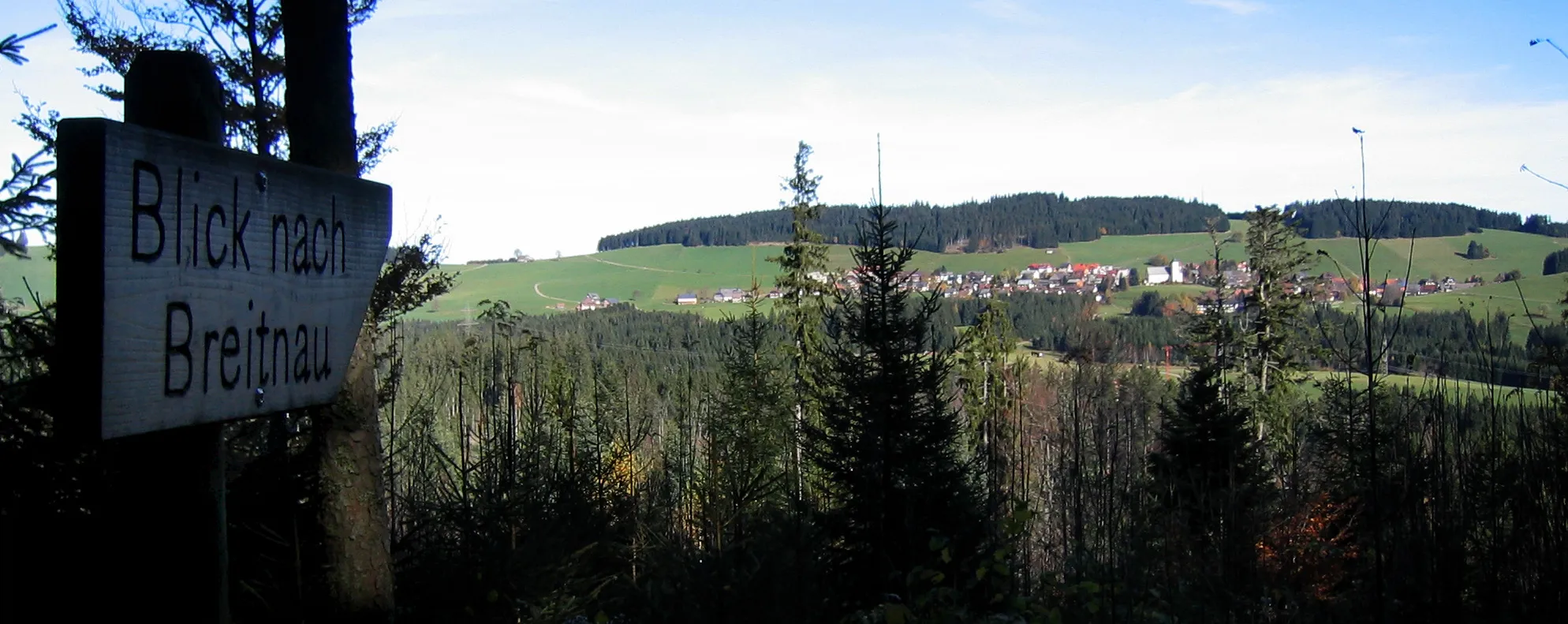 Photo showing: Breitnau. Blick vom Piketfelsen.