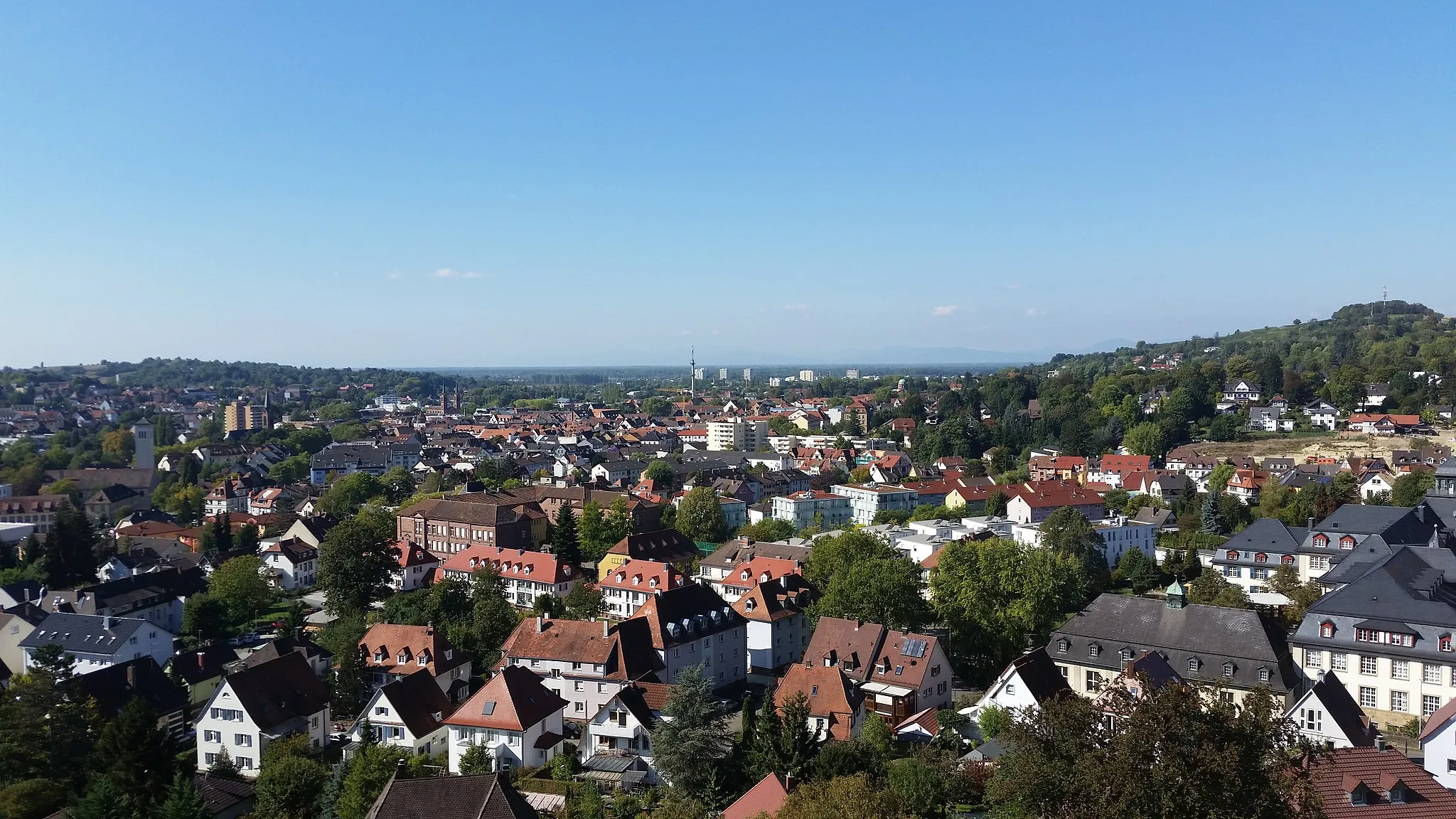 Photo showing: City of Lahr (Black Forest) as seen from the hospital