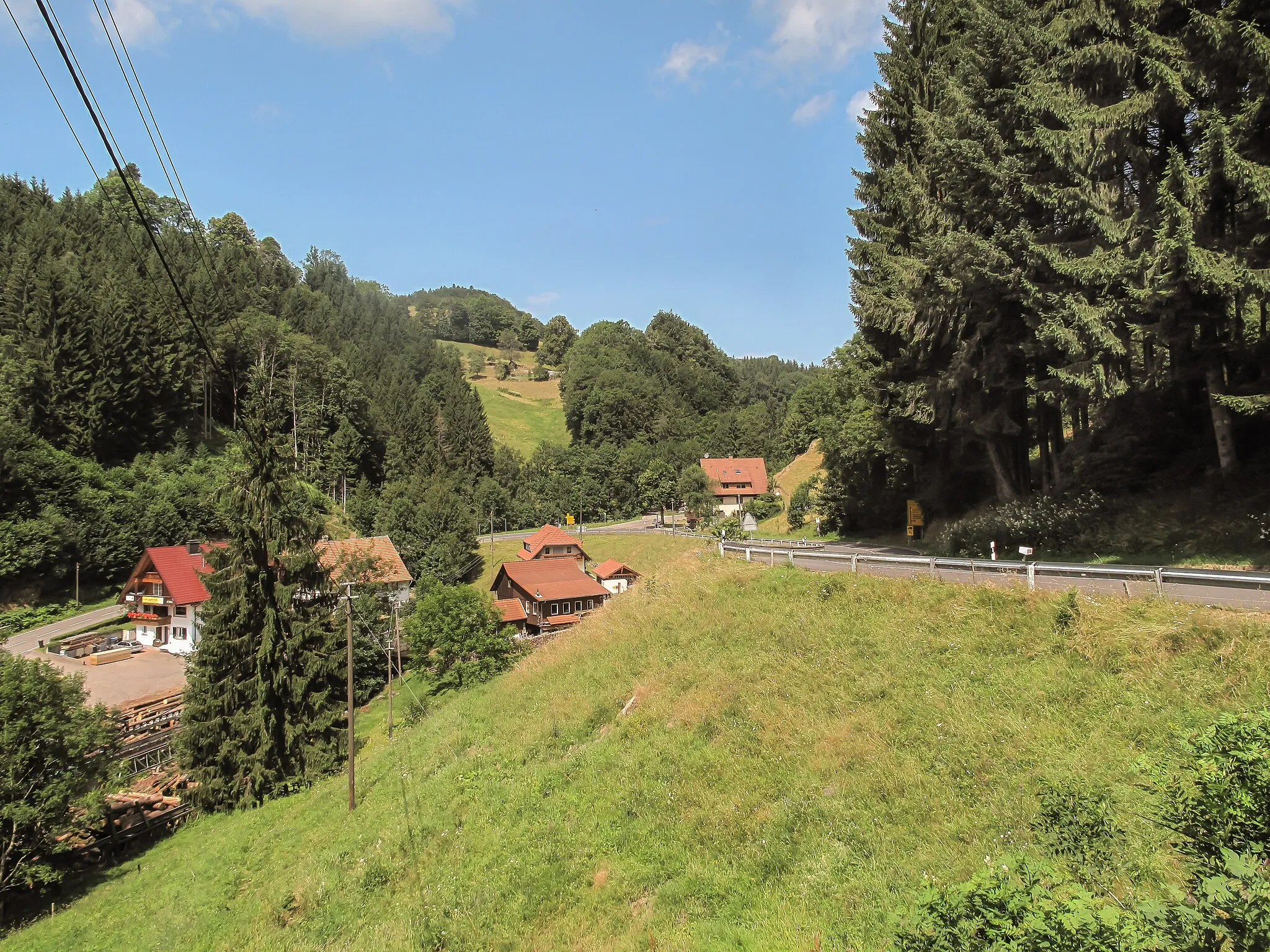 Photo showing: between Sankt Peter and Glottertal, road panorama