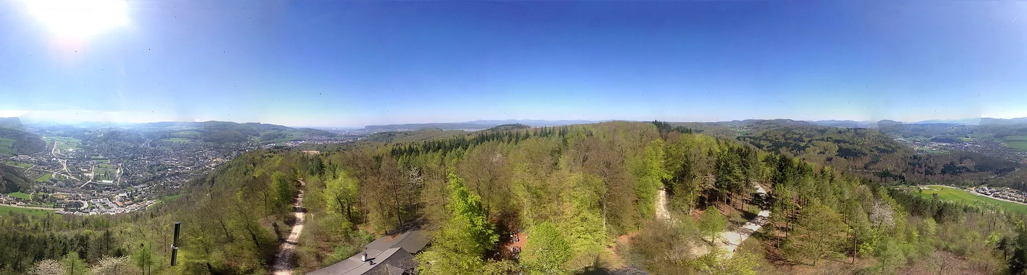 Photo showing: Panorama vom Aussichtsturm Liestal