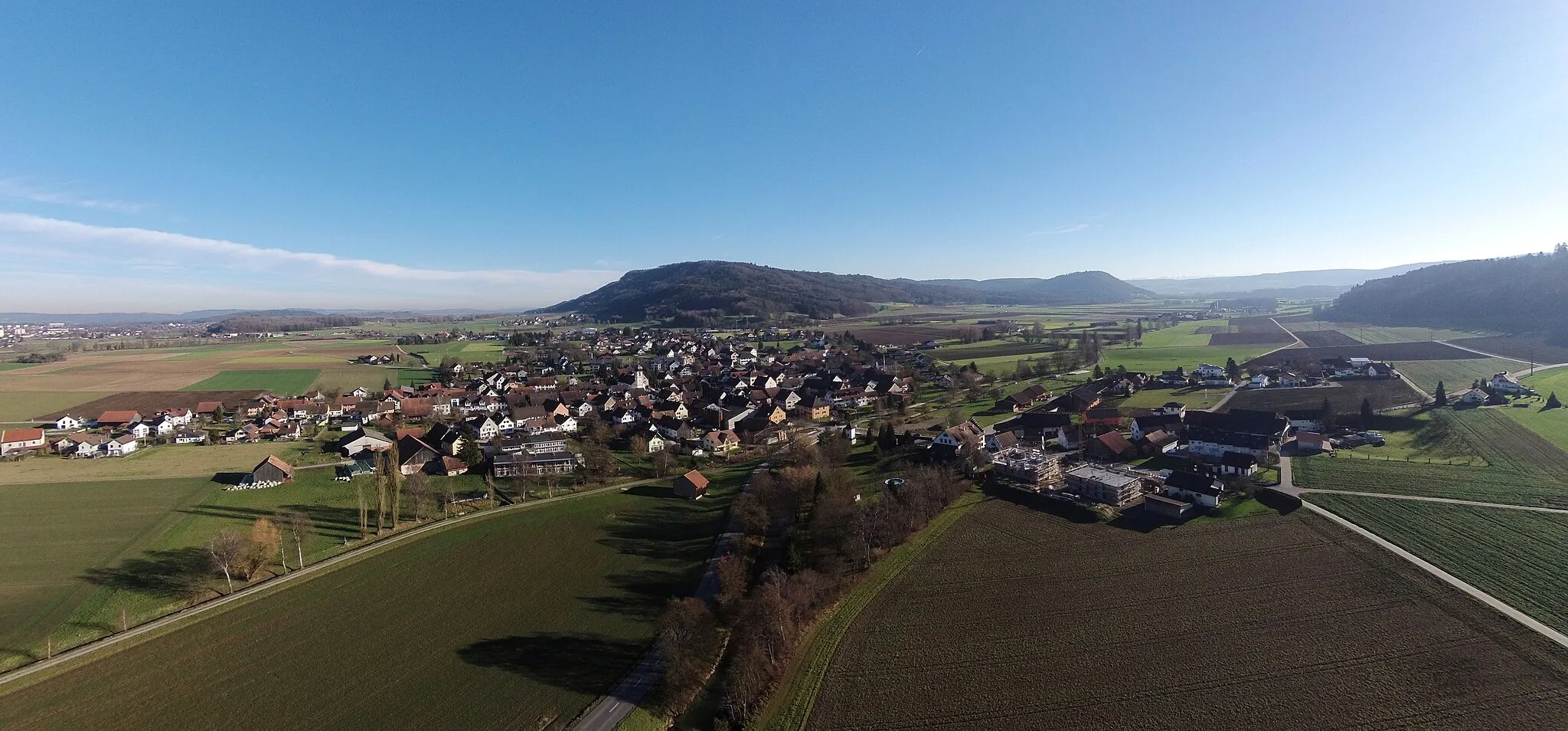 Photo showing: Switzerland, Canton of Schaffhausen, aerial view of Ramsen SH