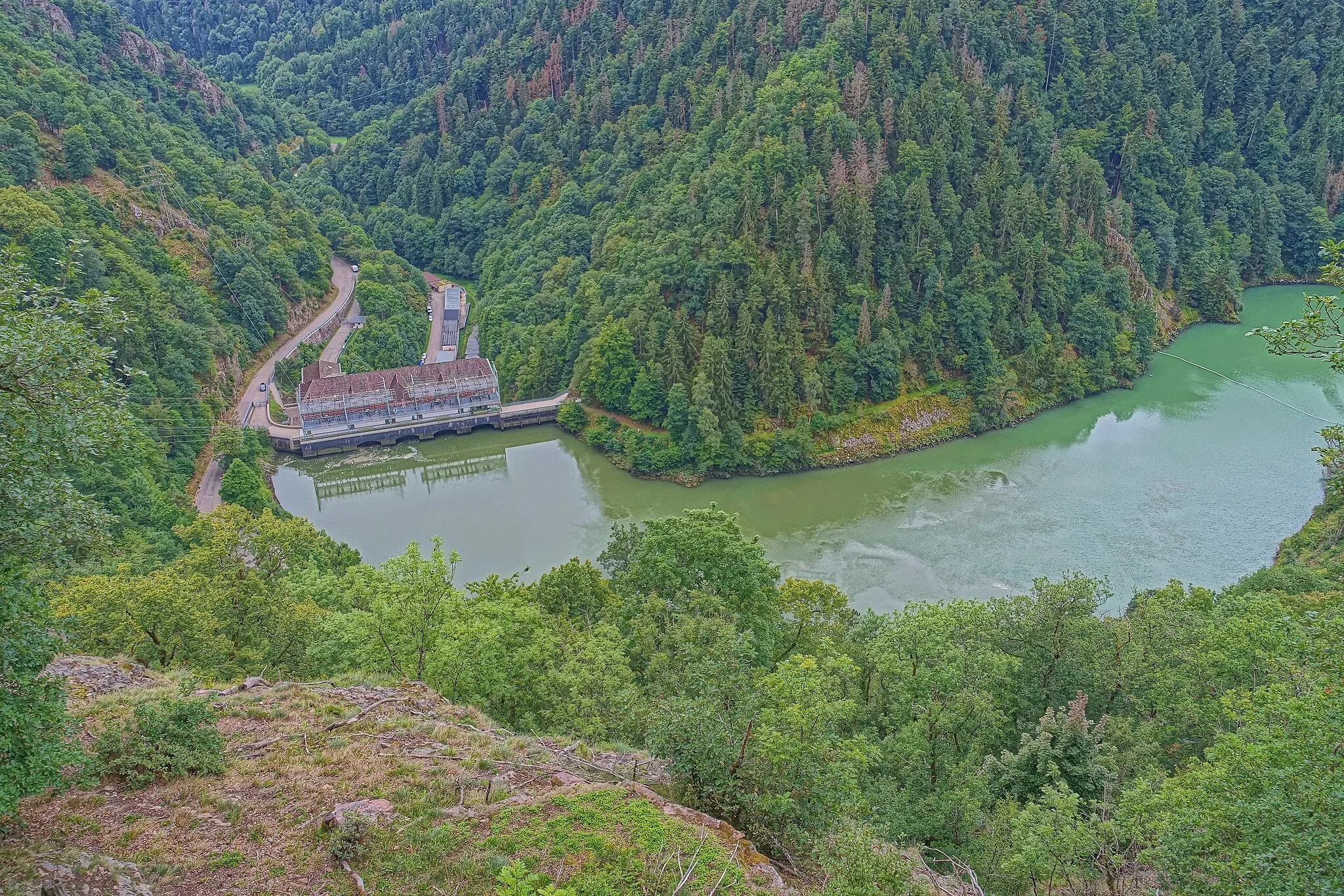Photo showing: Kraftwerk Witznau vom Aussichtspunkt Kanzel