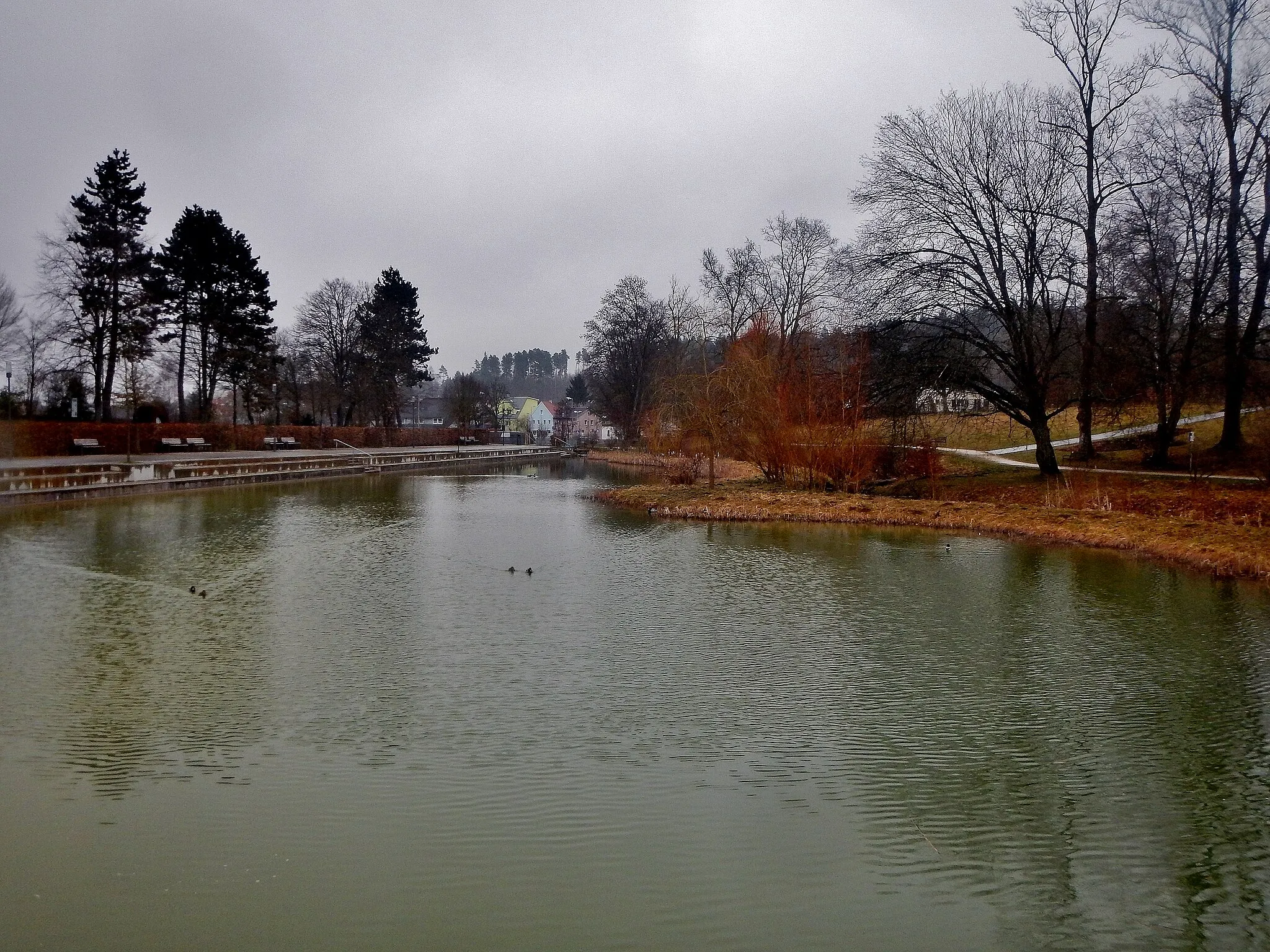 Photo showing: See im Stadtpark Möglingshöhe bei der Neckarquelle