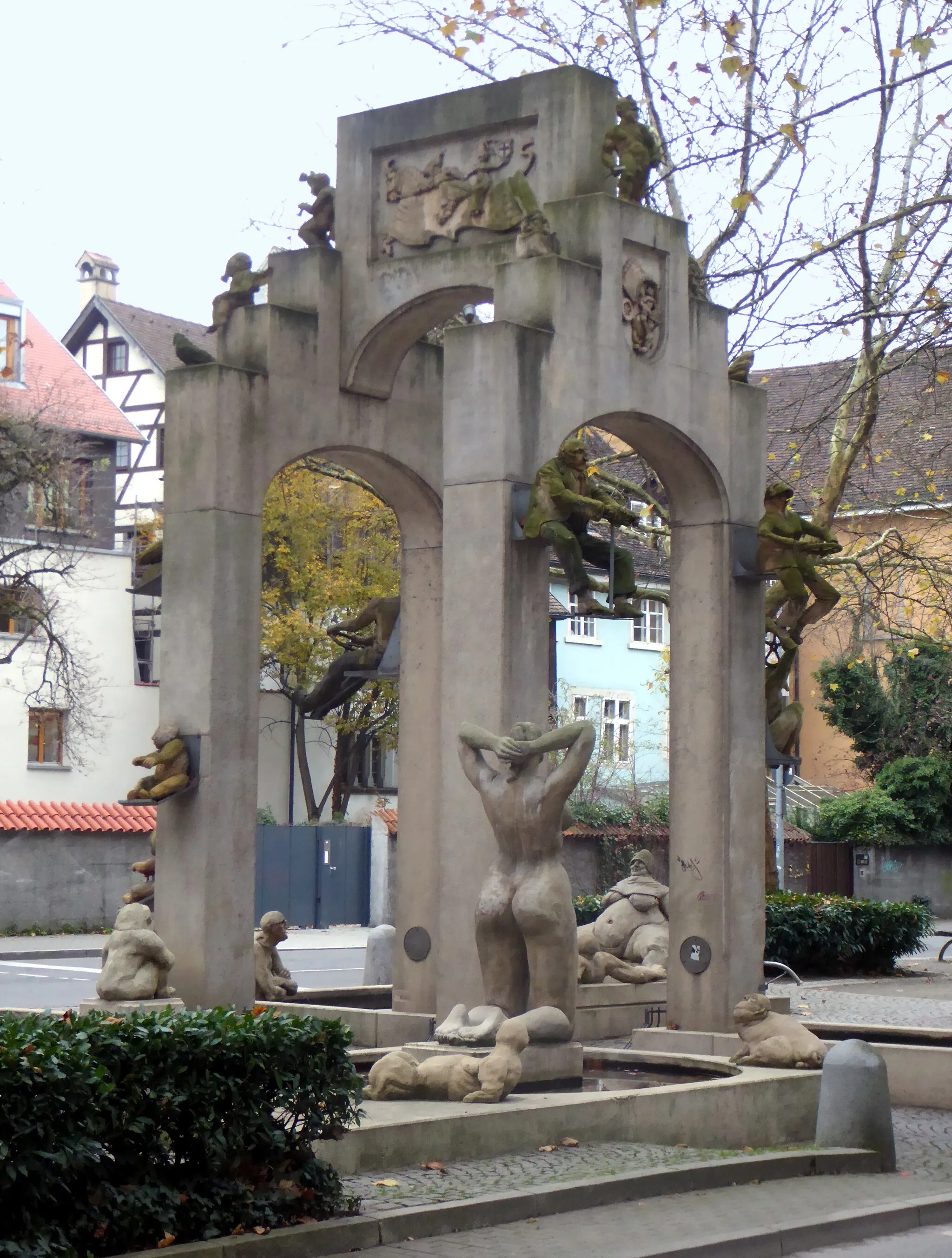 Photo showing: Konstanz, Triumphbogen an der Laubestraße, von Nordwesten.