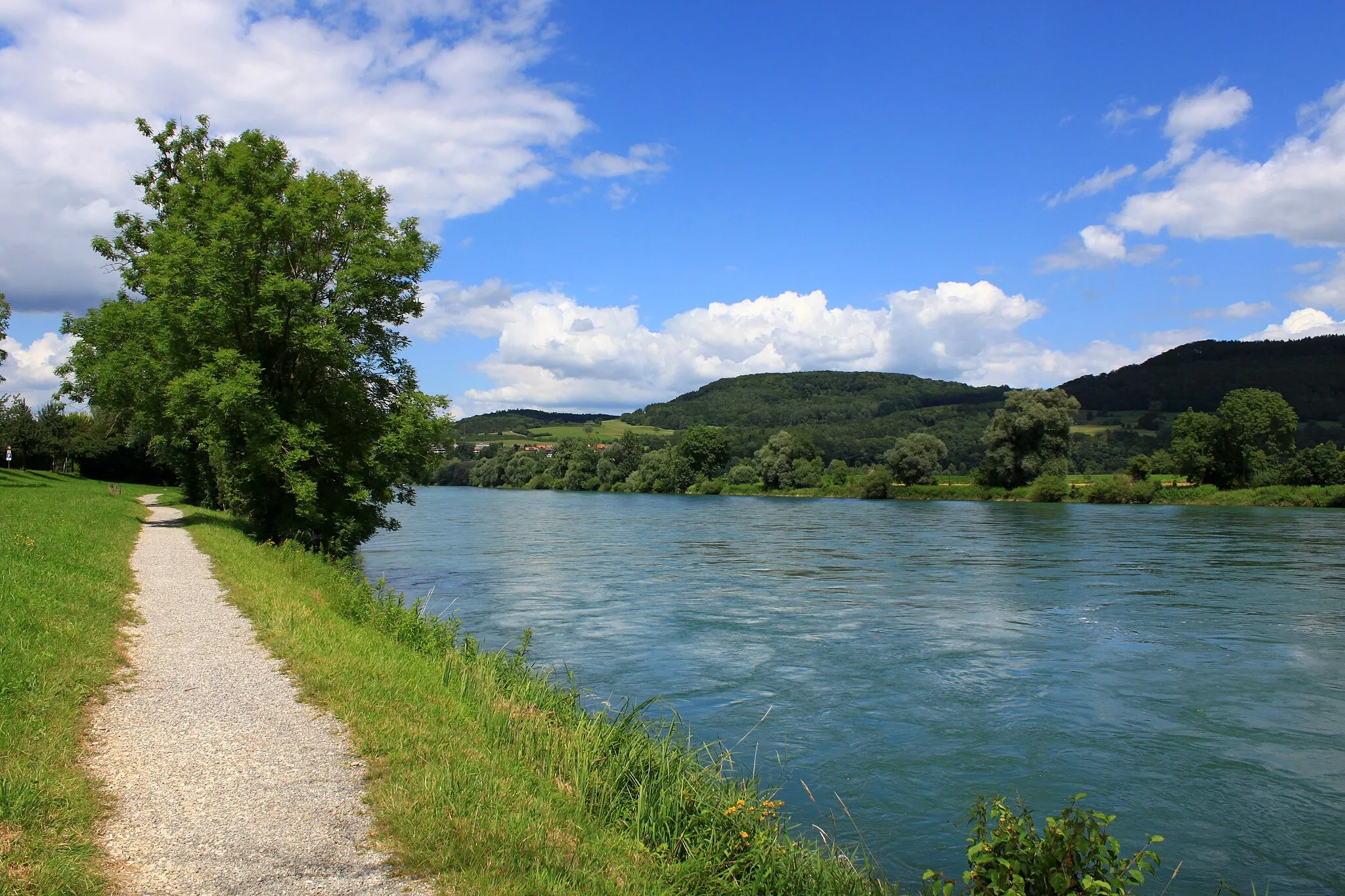 Photo showing: Der schöne Rhein bei Bad Zurzach in der Schweiz.