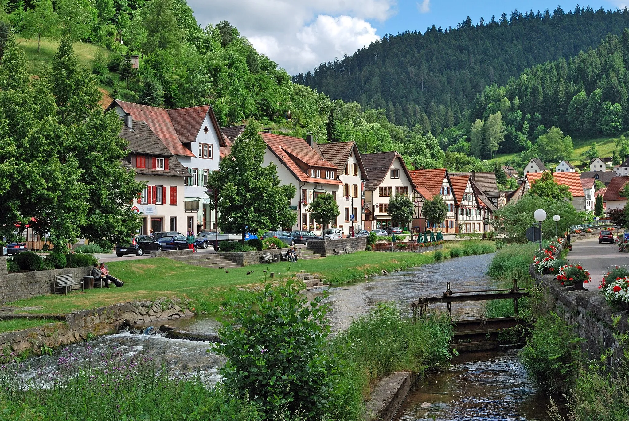 Photo showing: The river Schiltach in Schiltach in the Black Forest in Germany.