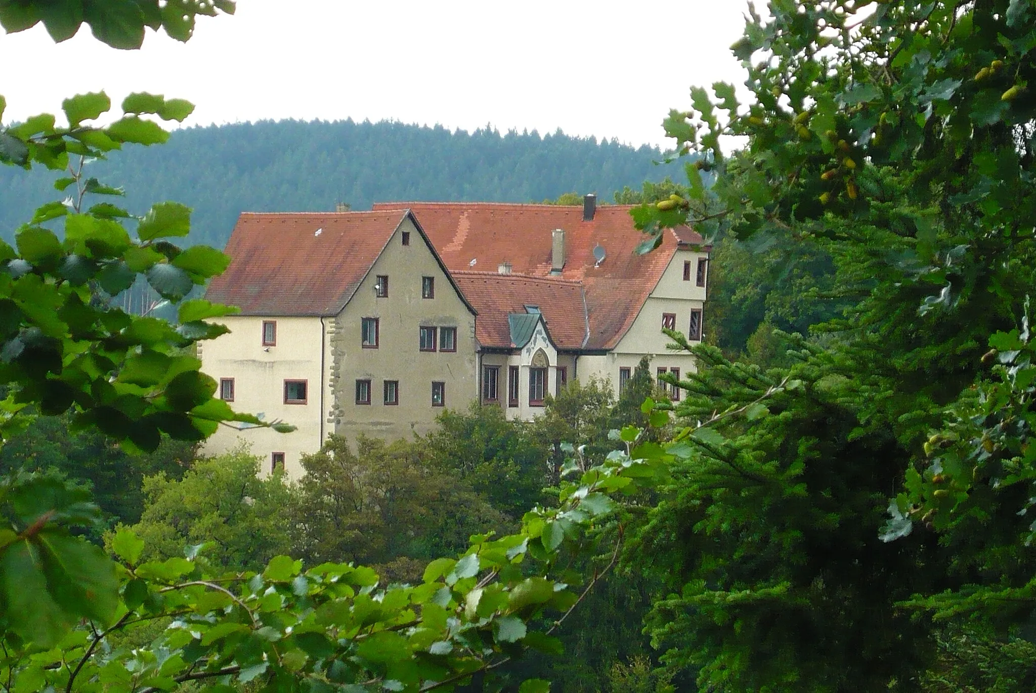 Photo showing: Lichtenegg Castle, view from Harthausen
Schloss Lichtenegg von Harthausen gesehen