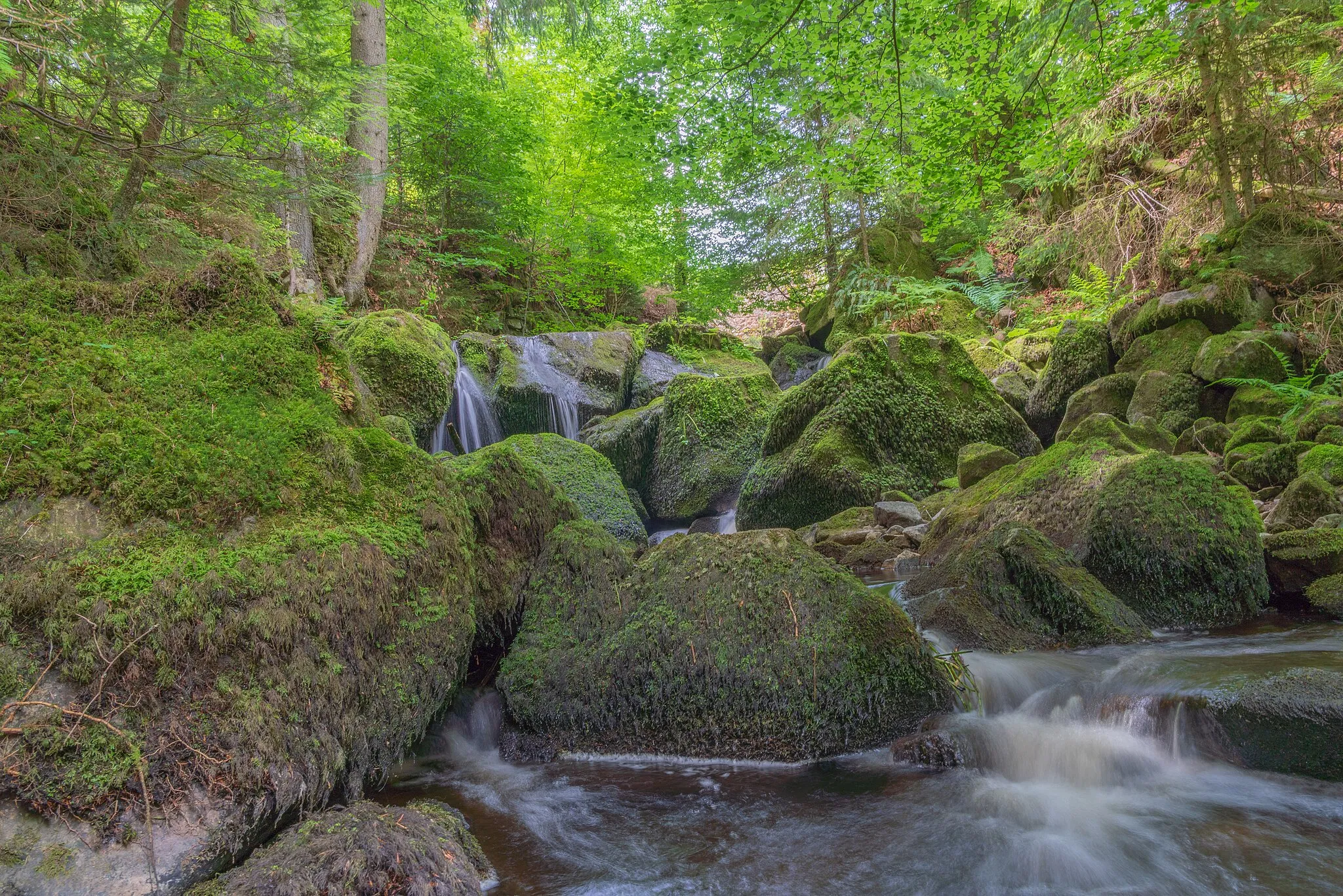 Photo showing: Wasserfall der Ibacher Kluse, meist sehr wasserarm