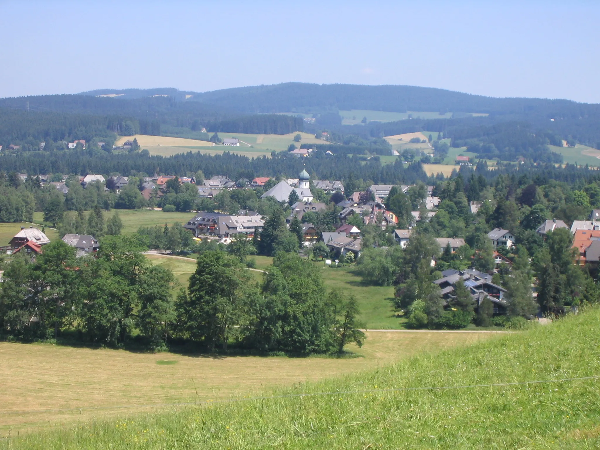 Photo showing: Hinterzarten seen from the road to Erlenbruck
