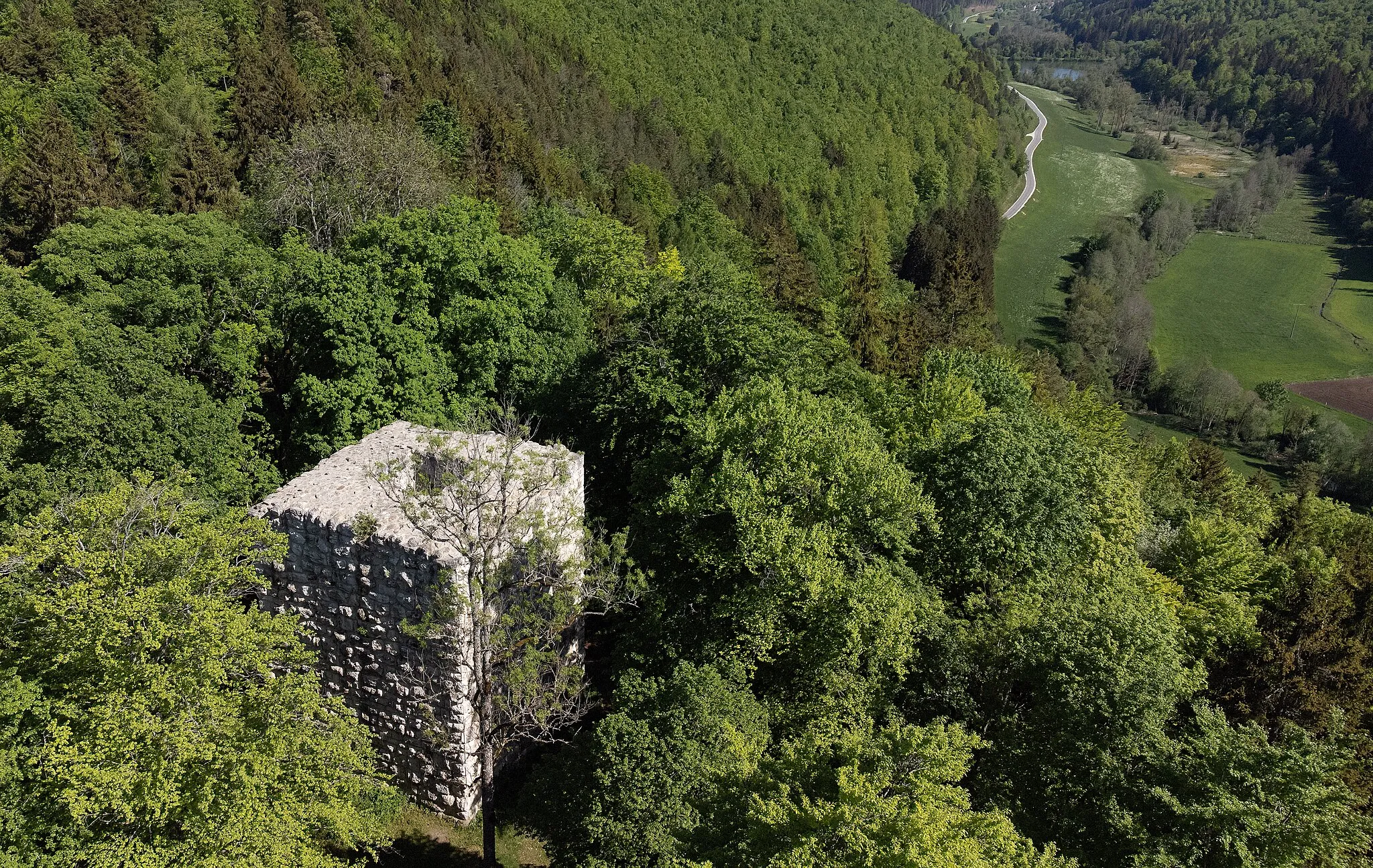 Photo showing: Castle ruin Konzenberg, Wurmlingen, district Tuttlingen, Baden-Württemberg, Germany