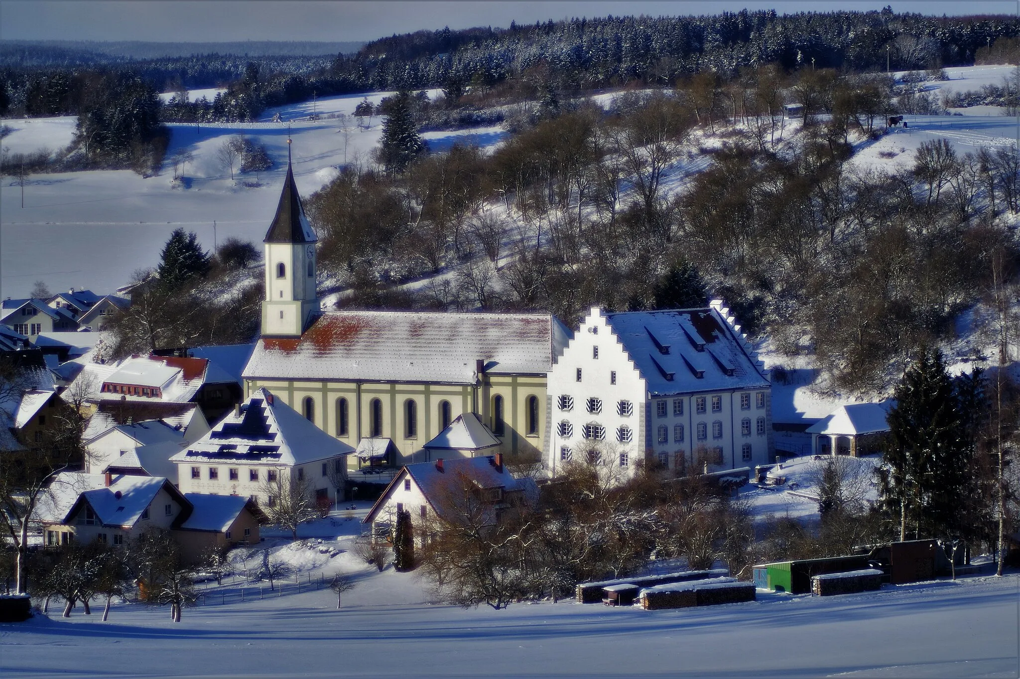 Photo showing: Bettmaringen, Kirche und Schloss