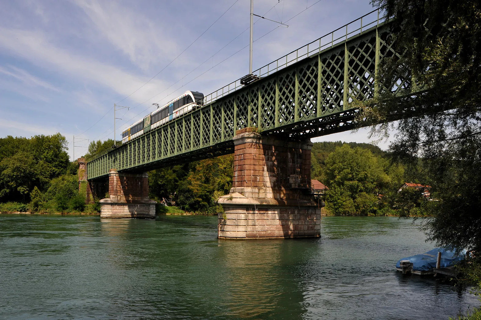 Photo showing: Rhine bridge Waldshut (Baden-Württemberg, Germany) - Koblenz (Aargau, Switzerland)