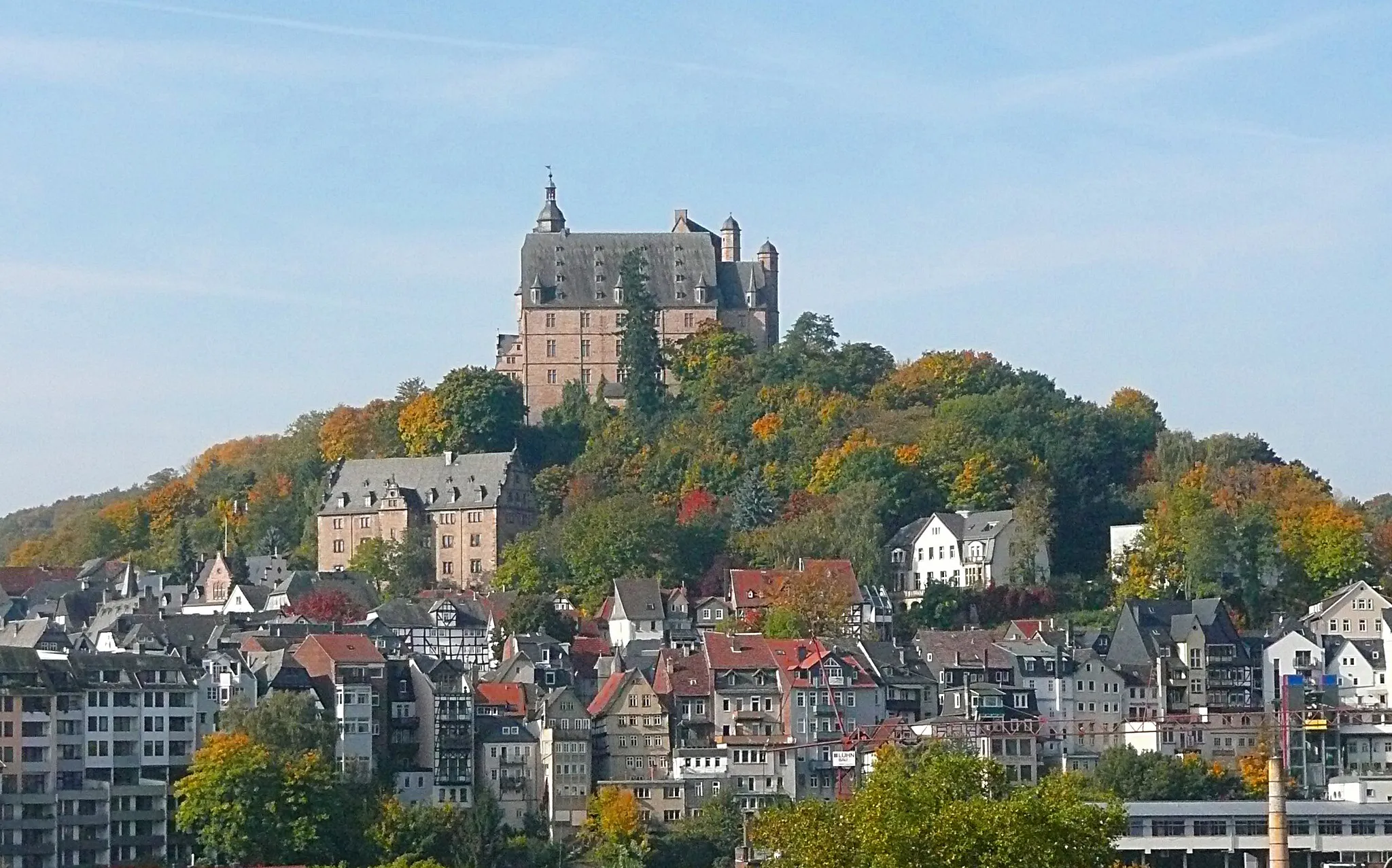 Photo showing: Marburg Oberstadt with city castle from east
