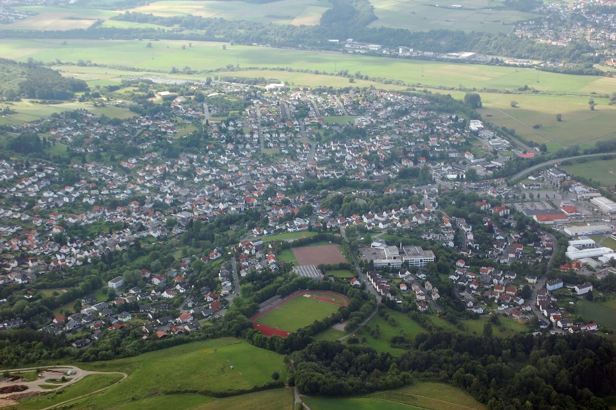 Photo showing: Aerial photograph of Burgsolms, Hessen, Germany