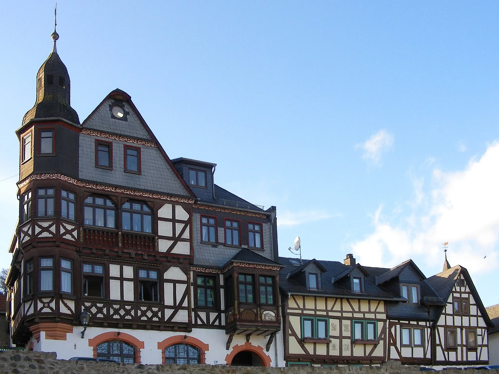 Photo showing: Timber Frame (Fachwerk) Houses „Auf der Schütt“, Braunfels, Germany