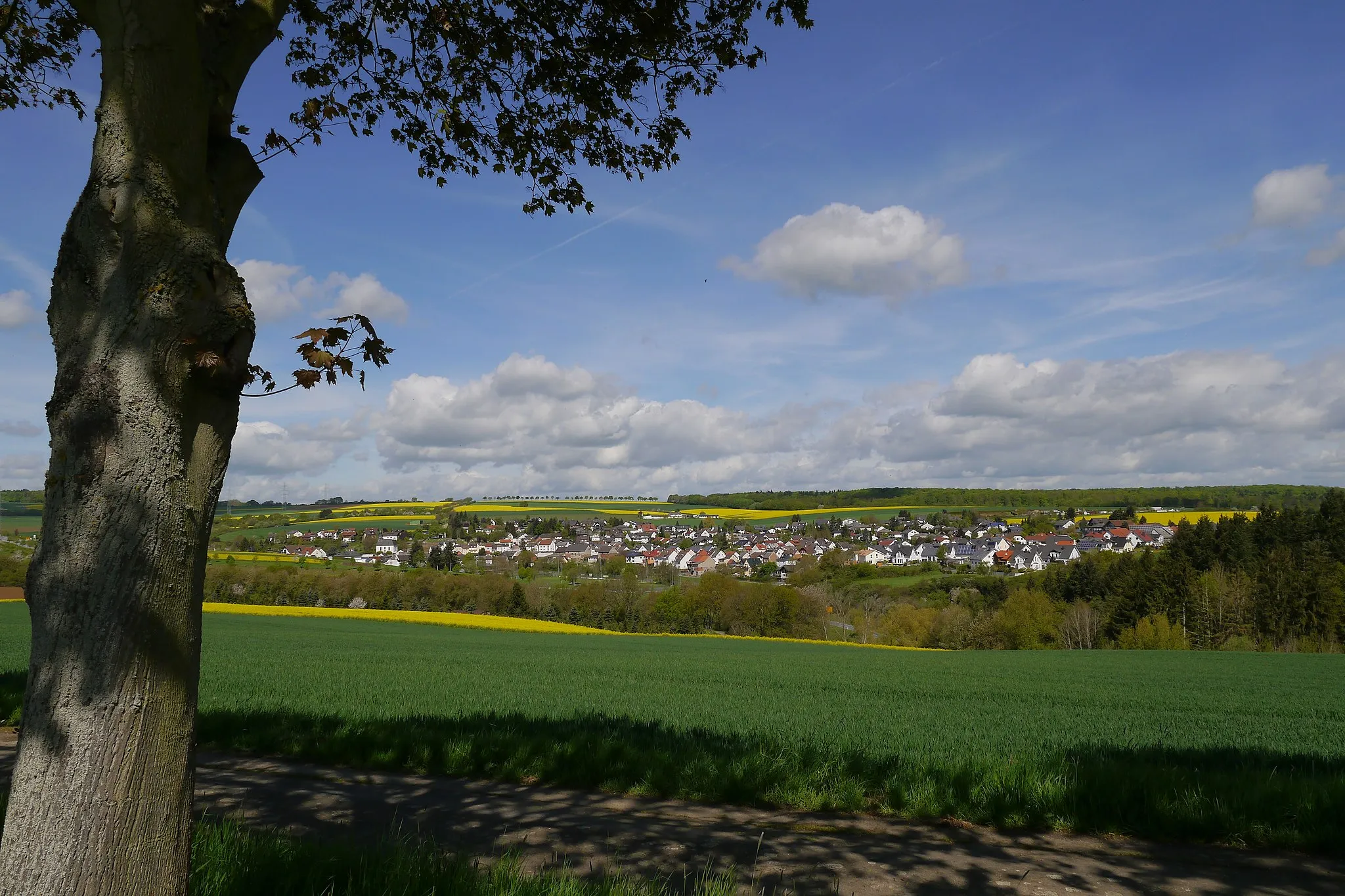 Photo showing: Ortsblick auf Beuerbach vom Wallrabensteiner Weg