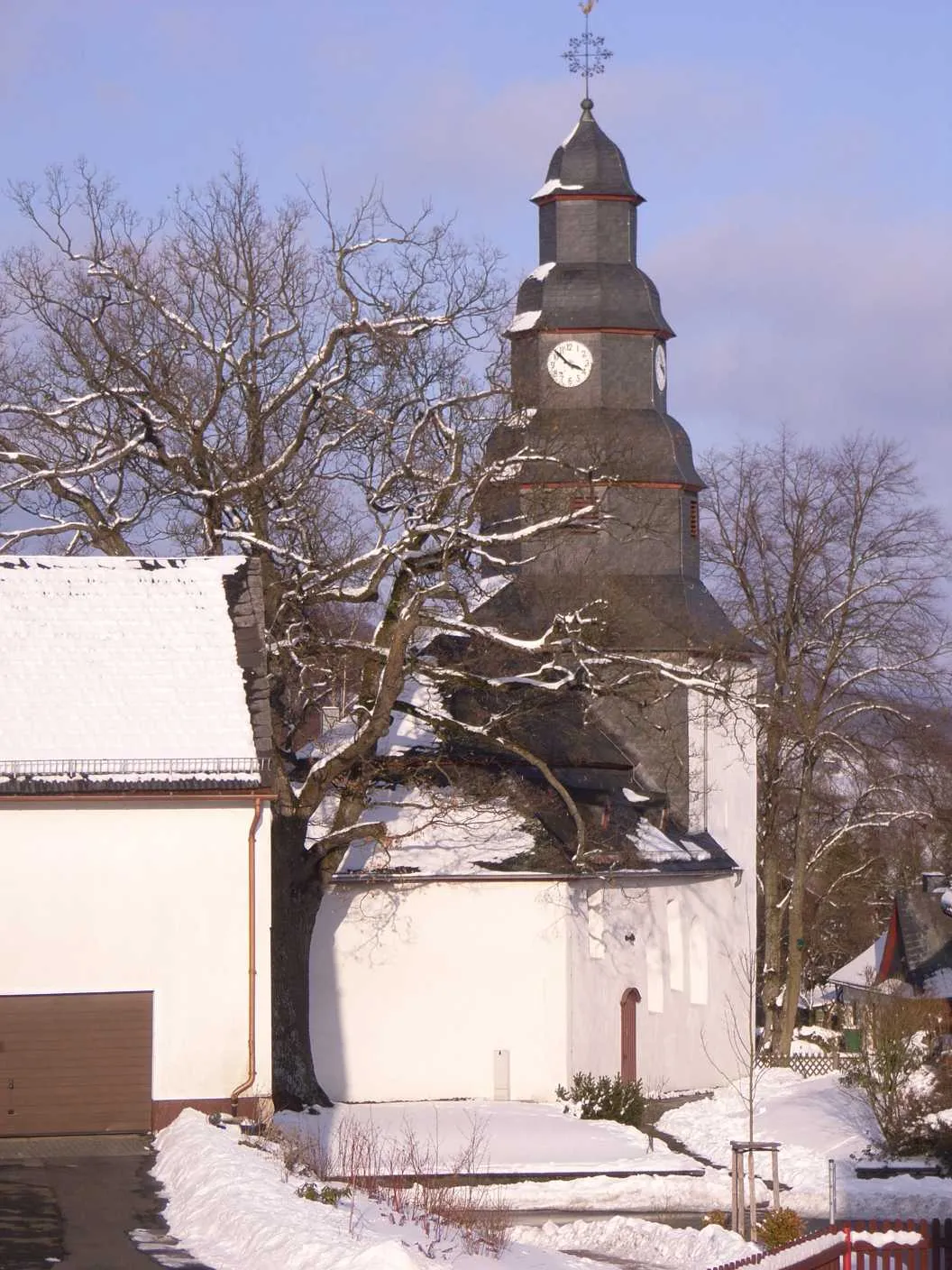 Photo showing: Barocke Fachwerkkirche in Oberhörlen, Gemeinde Steffenberg, Hessen